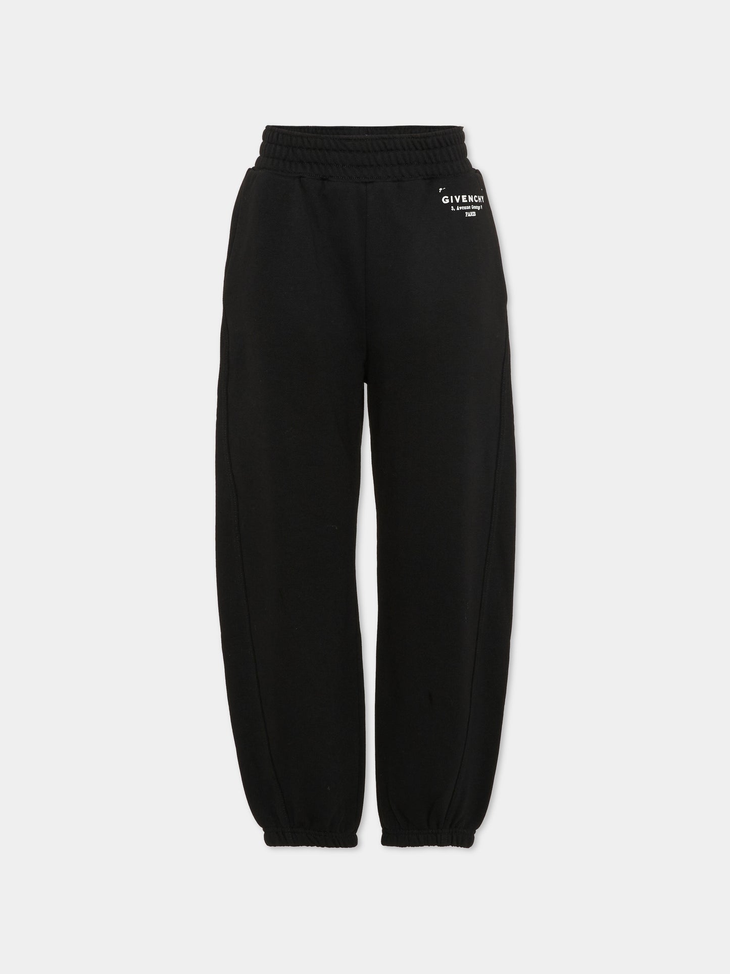 Pantaloni neri per bambini con logo,Givenchy Kids,H31074 09B