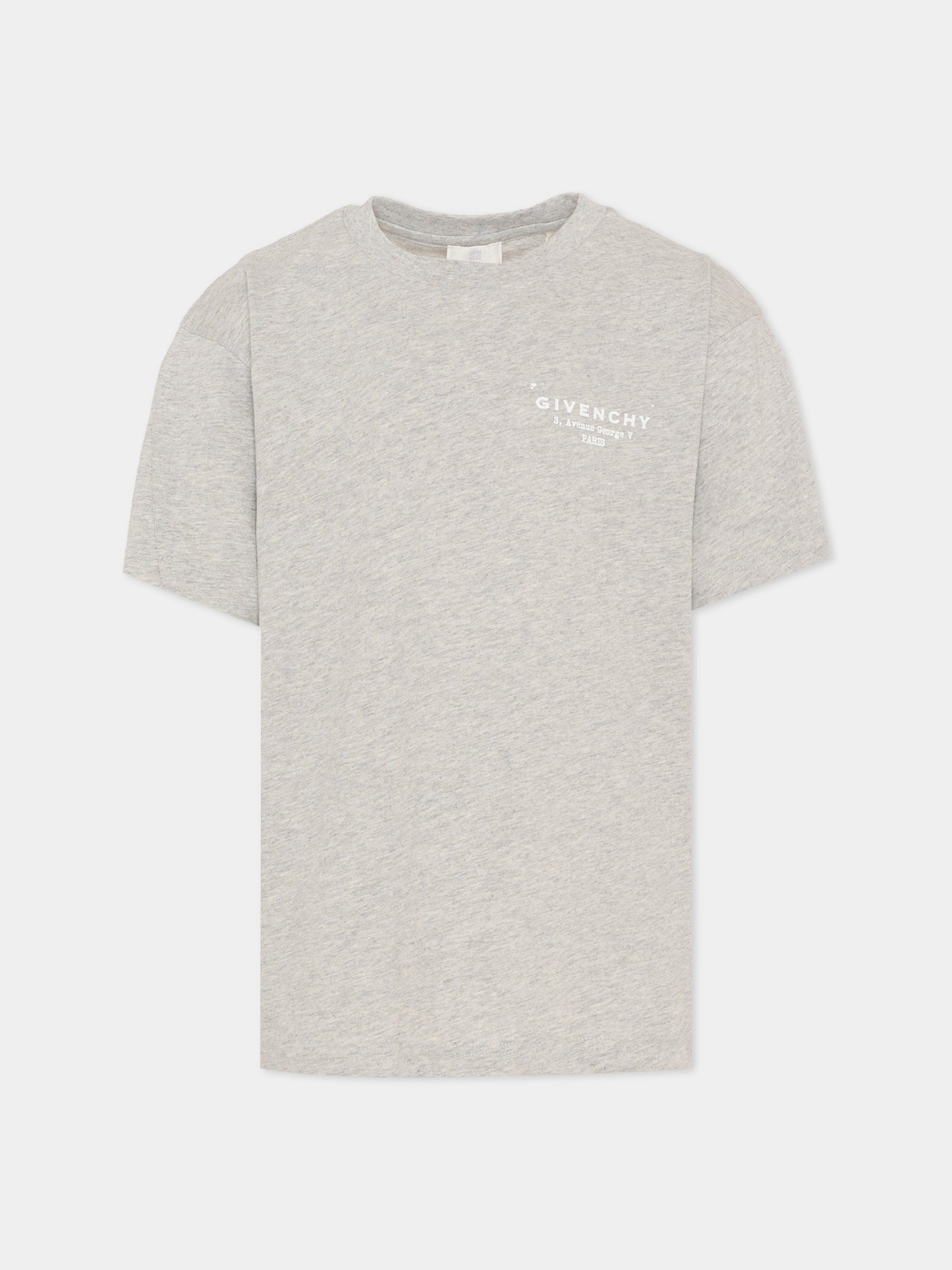 T-shirt grigia per bambini con logo,Givenchy Kids,H31075 A01