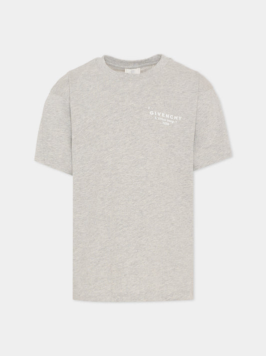 T-shirt grigia per bambini con logo,Givenchy Kids,H31075 A01