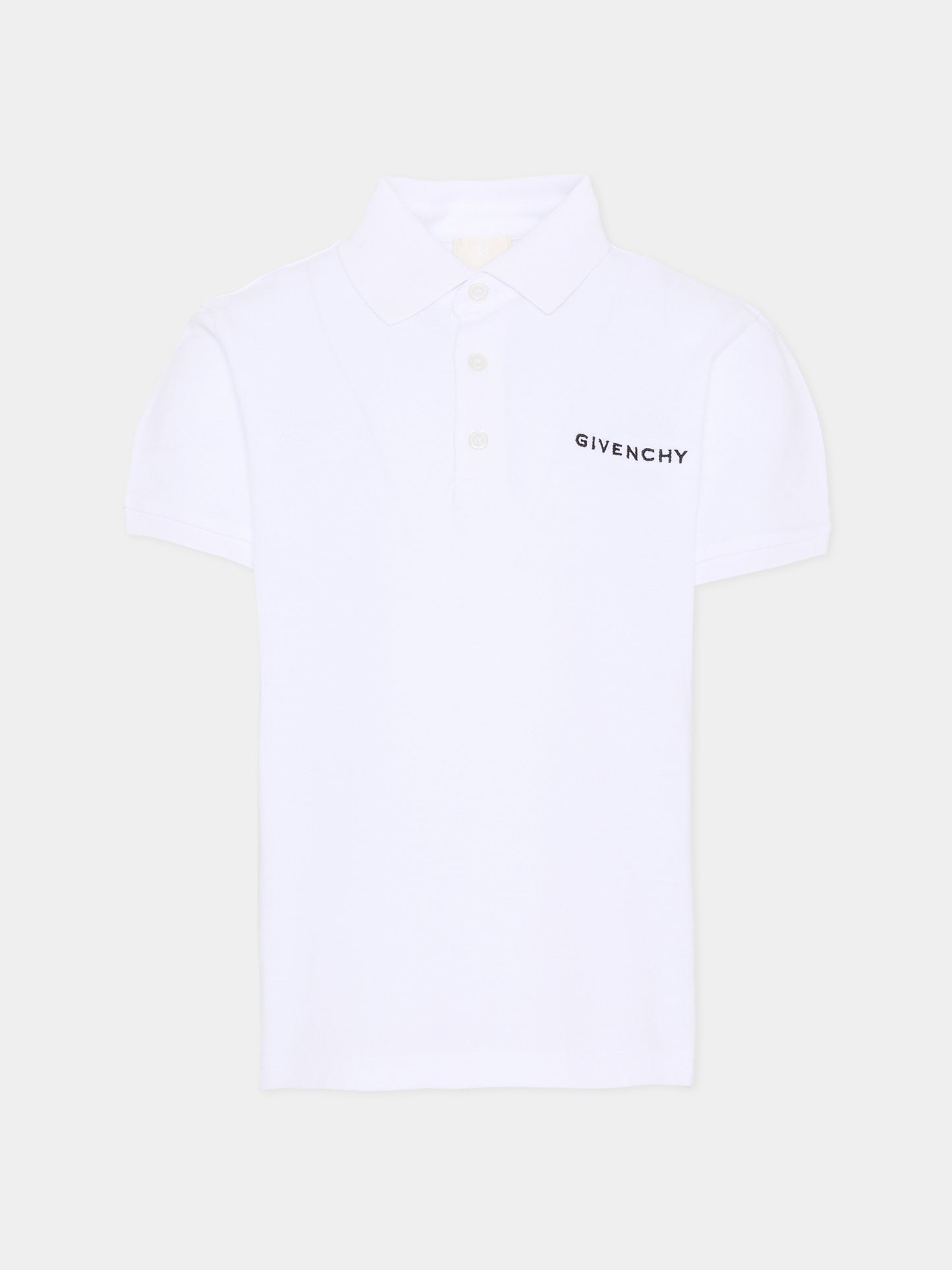 Polo bianca per bambino con logo,Givenchy Kids,H31121 10P