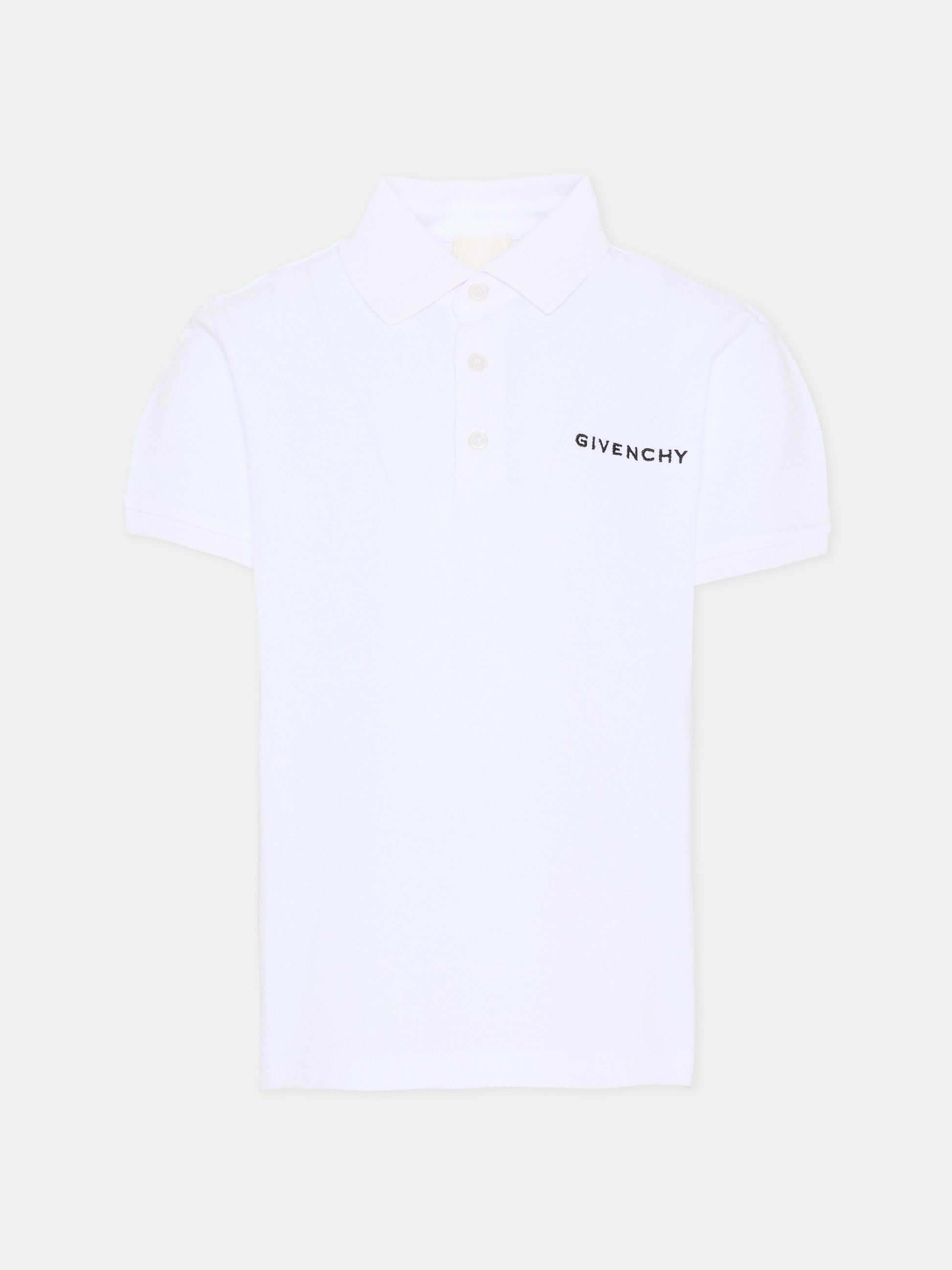 Polo bianca per bambino con logo,Givenchy Kids,H31121 10P
