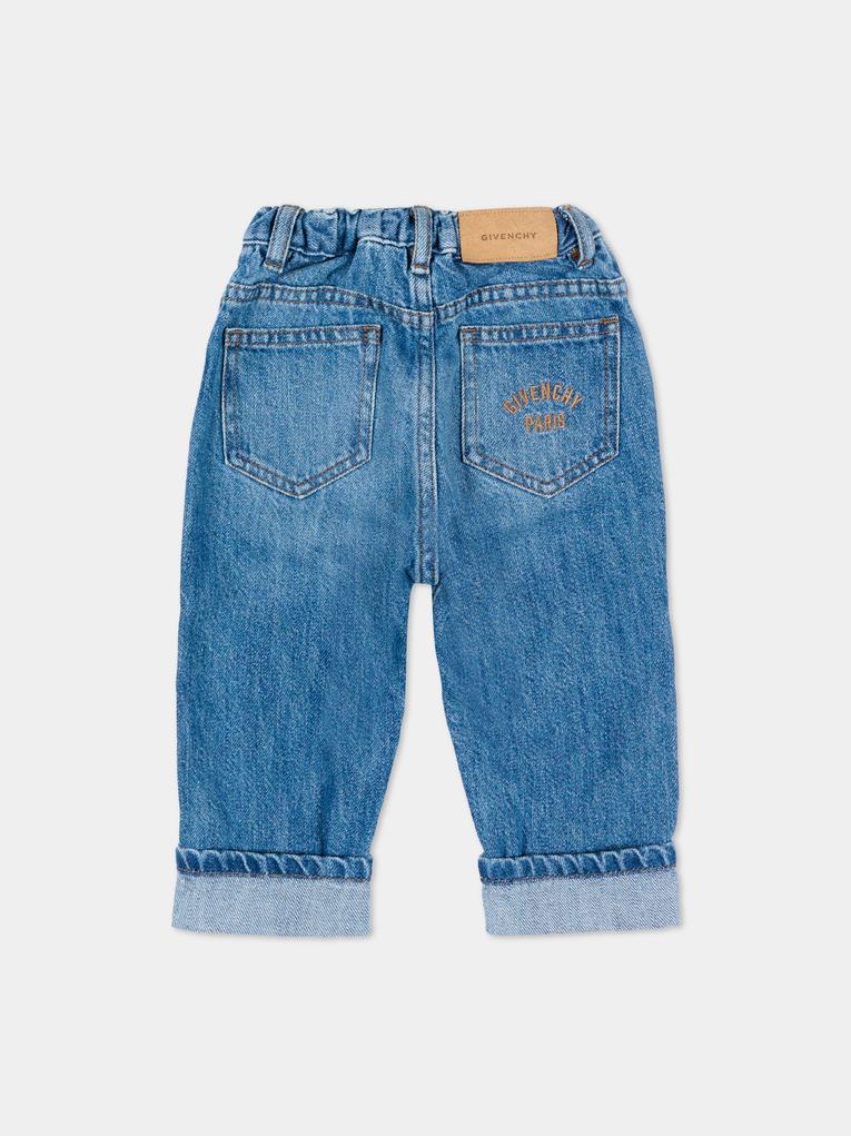 Jeans denim per neonato con logo,Givenchy Kids,H31188 Z25