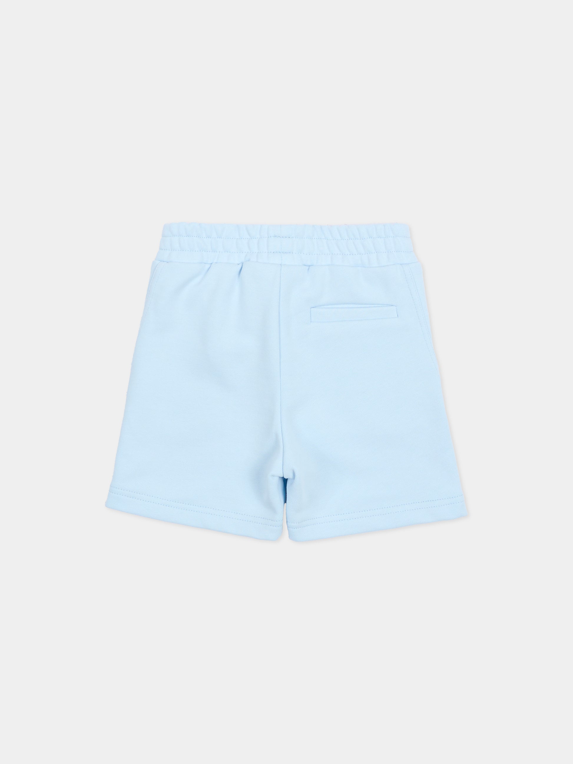 Shorts celesti per neonato con logo,Givenchy Kids,H31197 77L