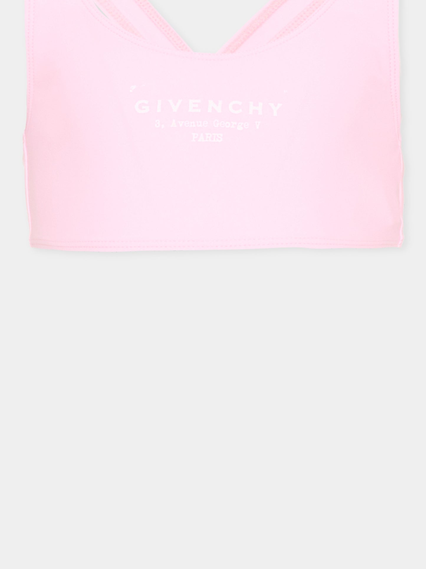 Slip e bikini rosa per bambina con logo,Givenchy Kids,H31218 44Z