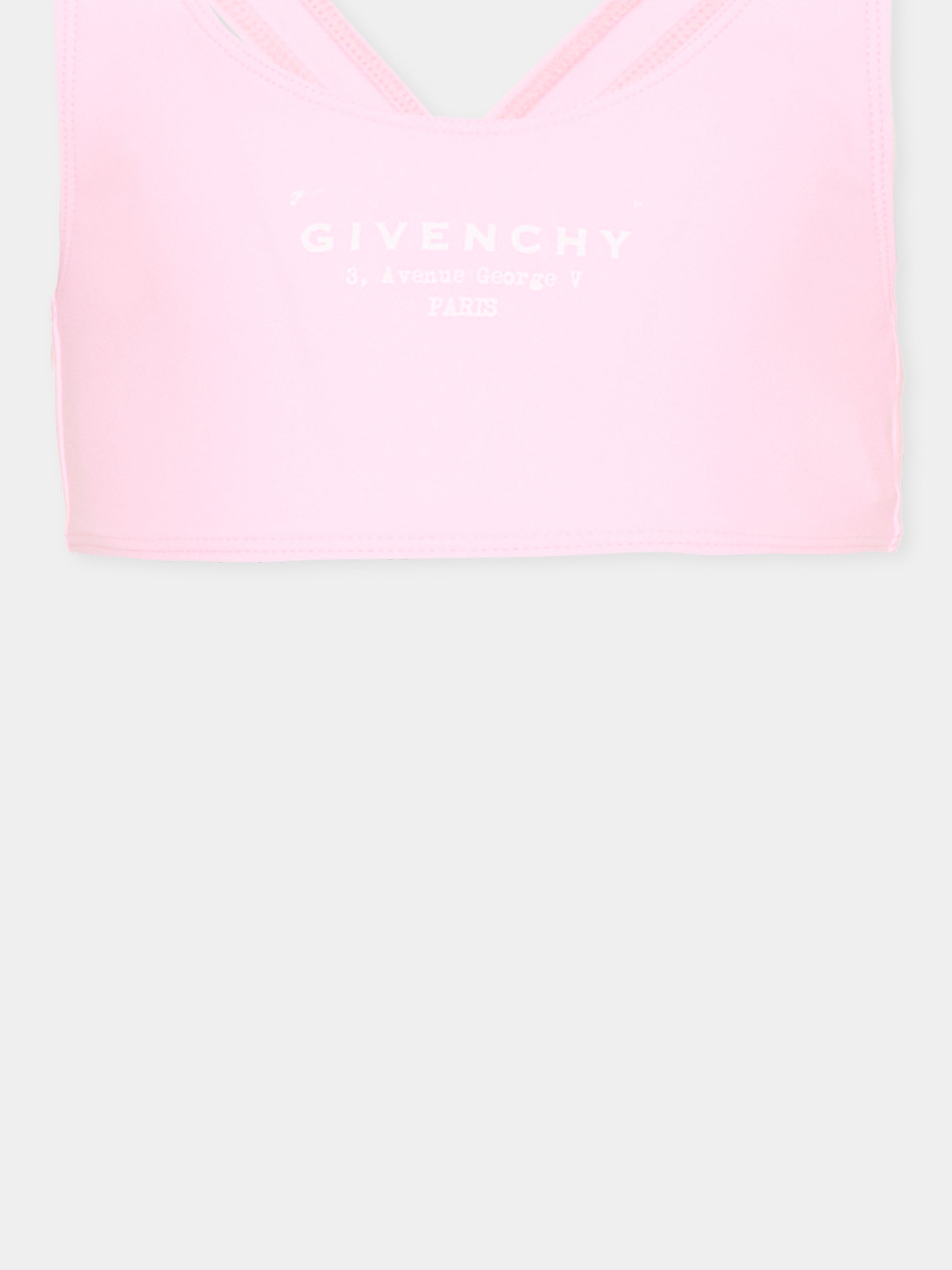 Slip e bikini rosa per bambina con logo,Givenchy Kids,H31218 44Z