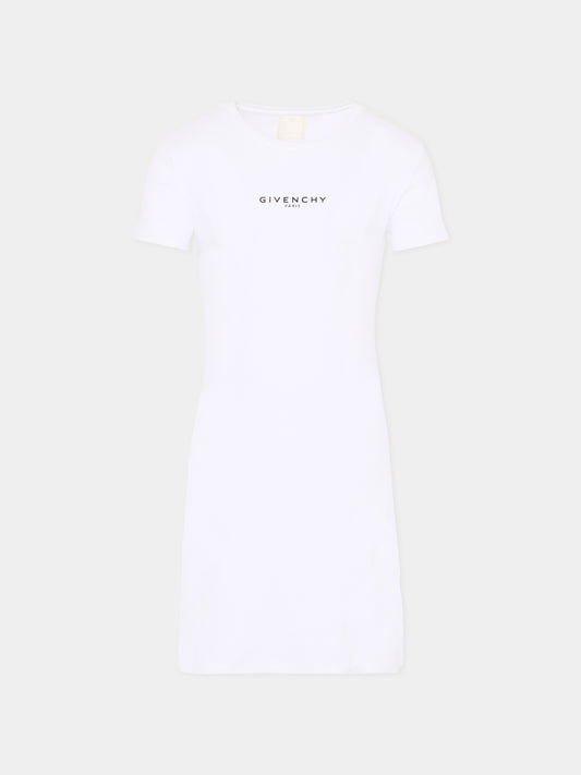 Vestito bianco per bambina con logo,Givenchy Kids,H31222 10P