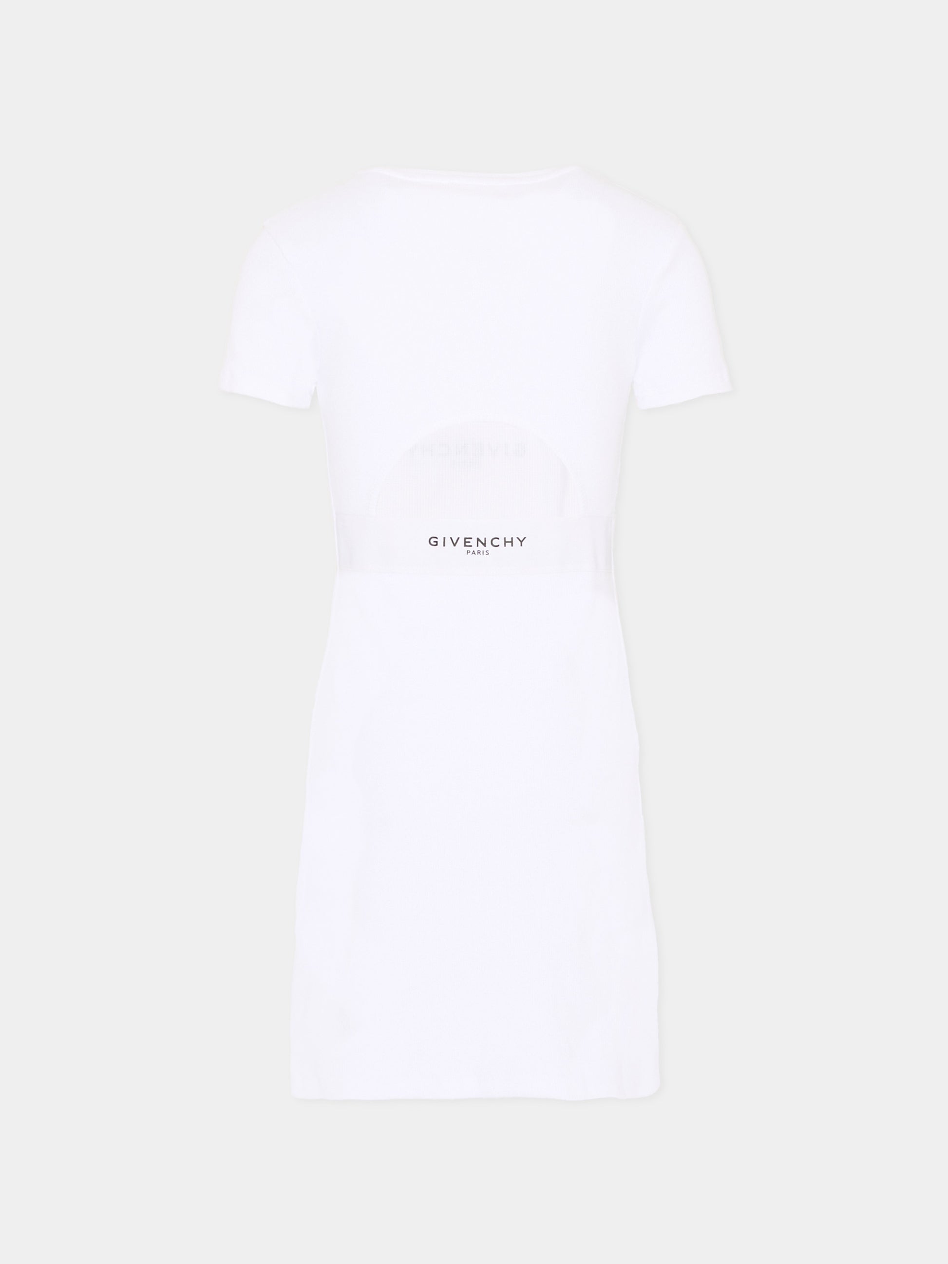 Vestito bianco per bambina con logo,Givenchy Kids,H31222 10P