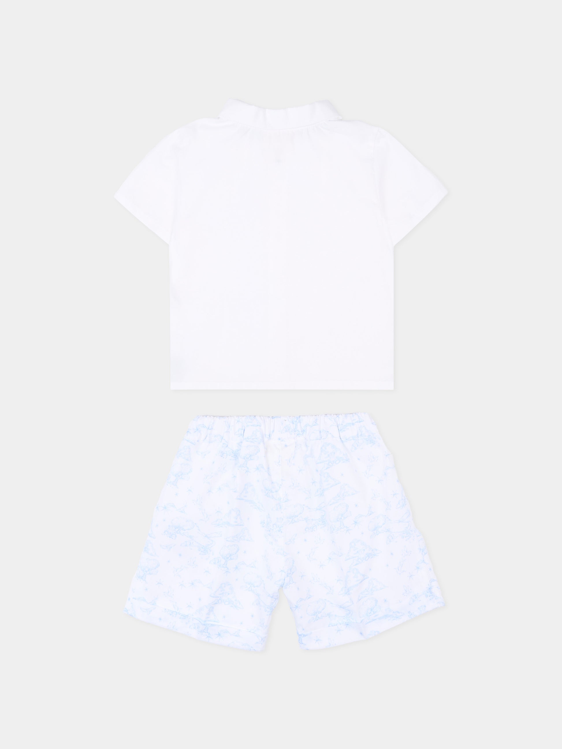 Completo sportivo multicolor per neonato con stampa marina,Givenchy Kids,H31262 N48