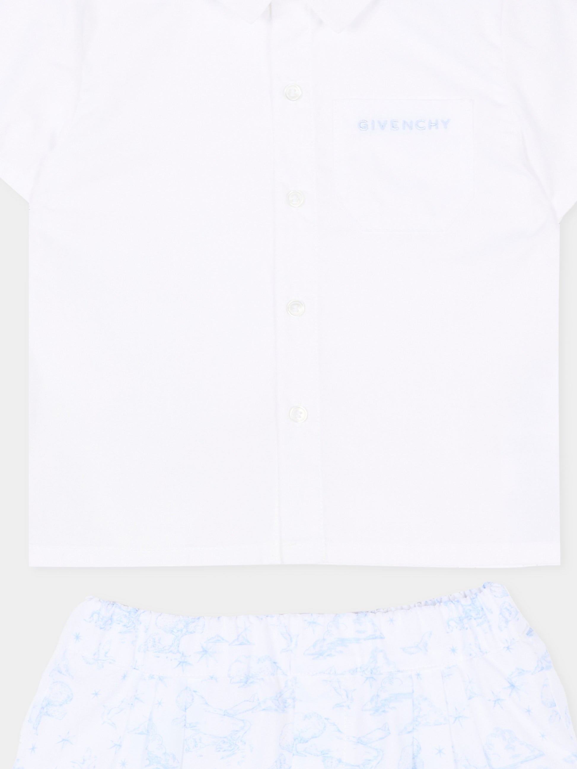 Completo sportivo multicolor per neonato con stampa marina,Givenchy Kids,H31262 N48