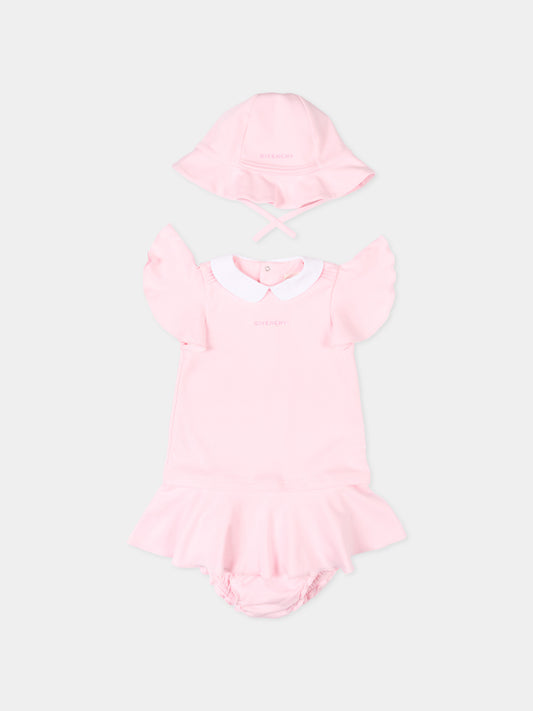 Vestito rosa per neonata con logo,Givenchy Kids,H31268 44Z