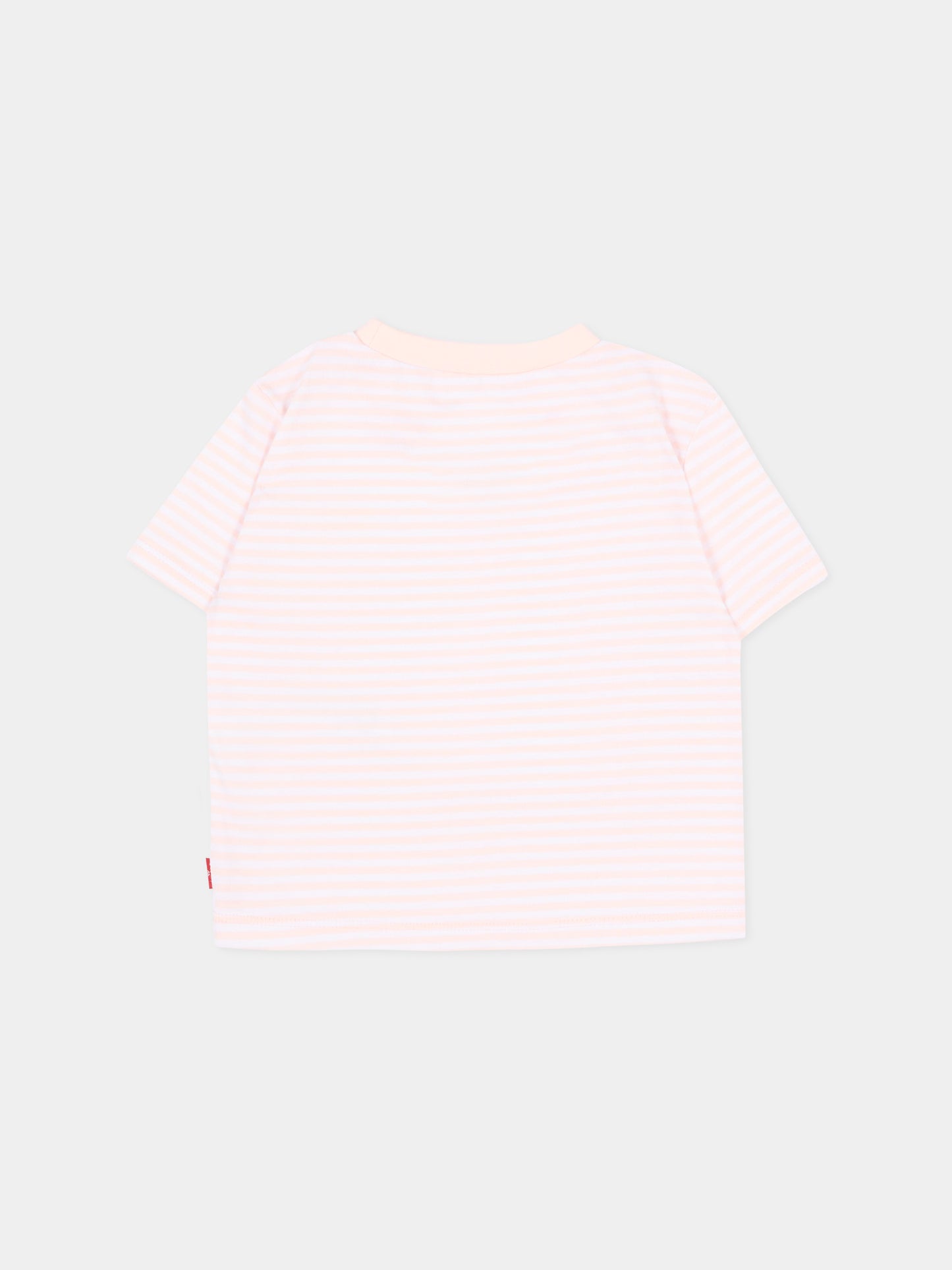 T-Shirt multicolor per neonata a righe,Levi's Kids,6EP612 AKR