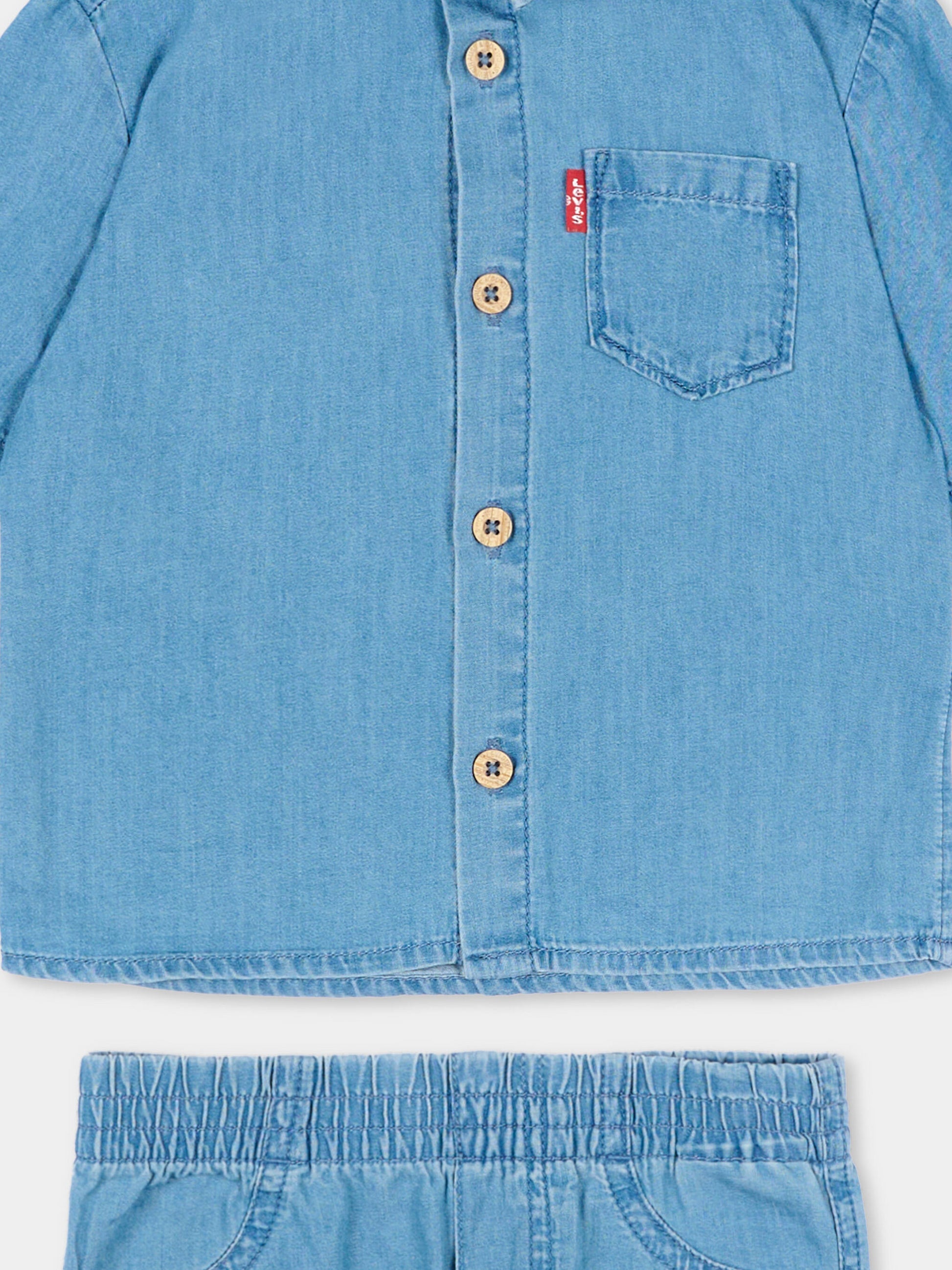 Completo sportivo denim per neonati,Levi's Kids,6EP623 L4S