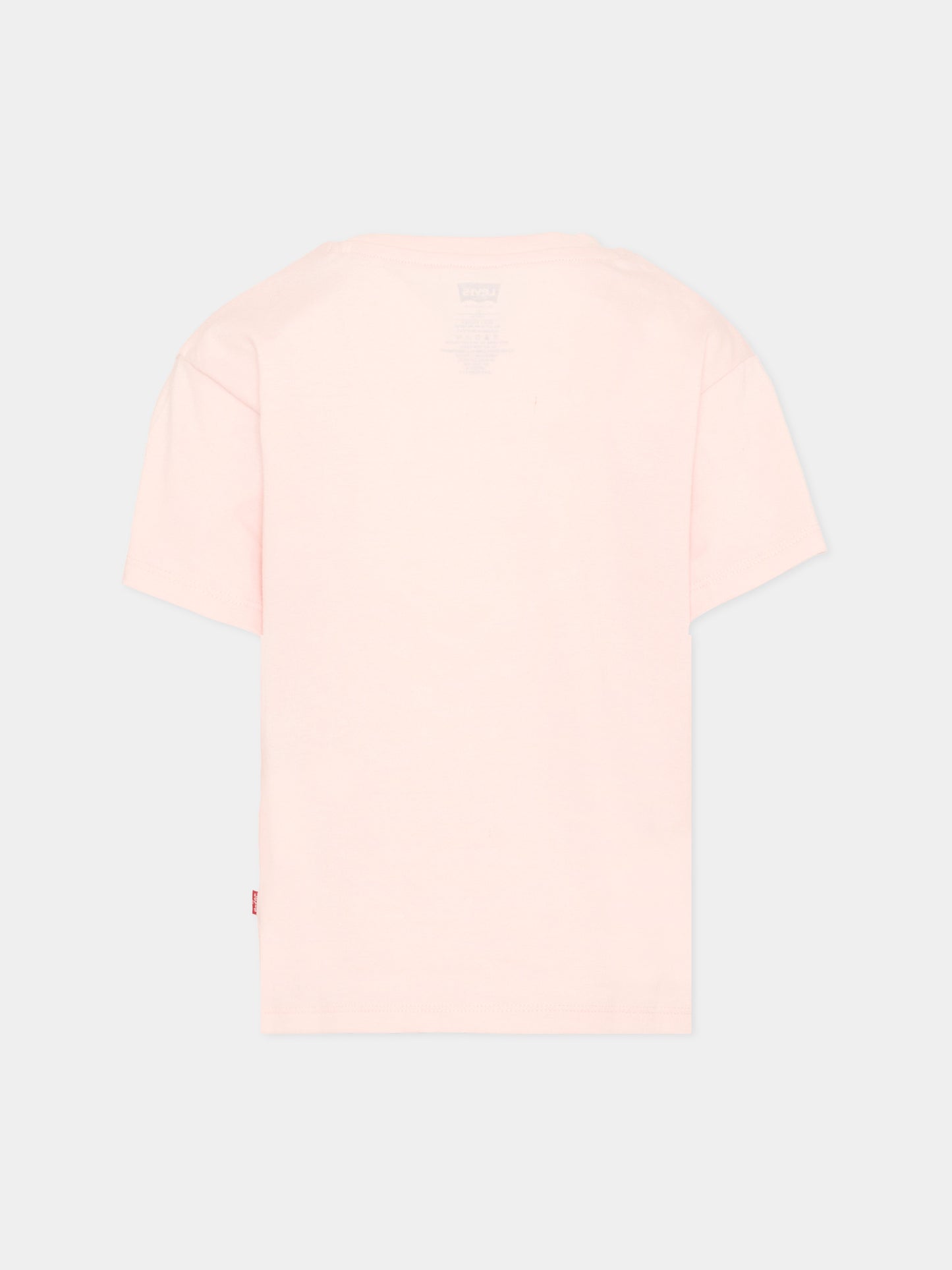 T-shirt rosa con stampa western per bambina,Levi's Kids,4EP785 AKR