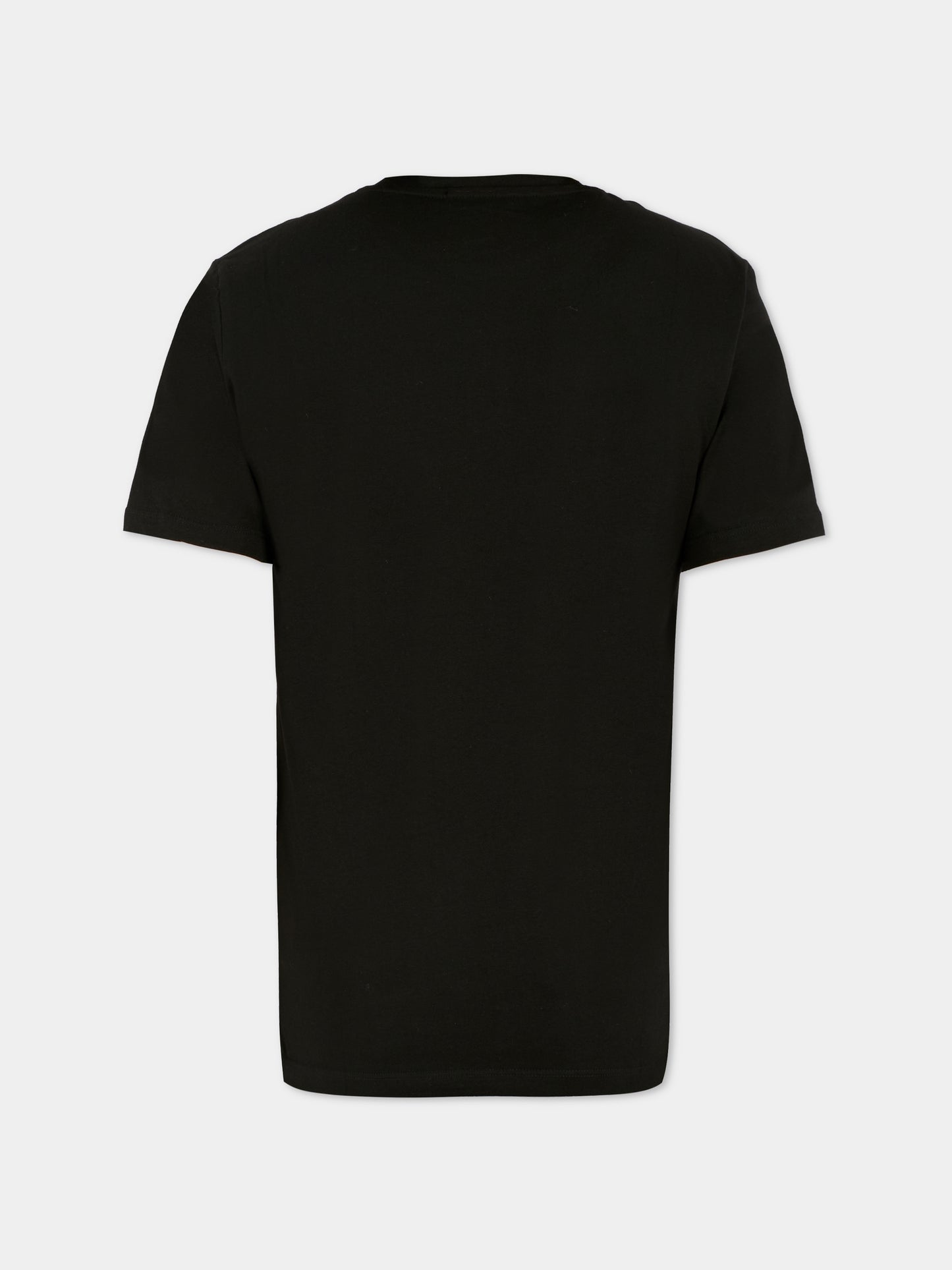 T-shirt nera per bambina con cuore e logo,Msgm Kids,MS029332 110