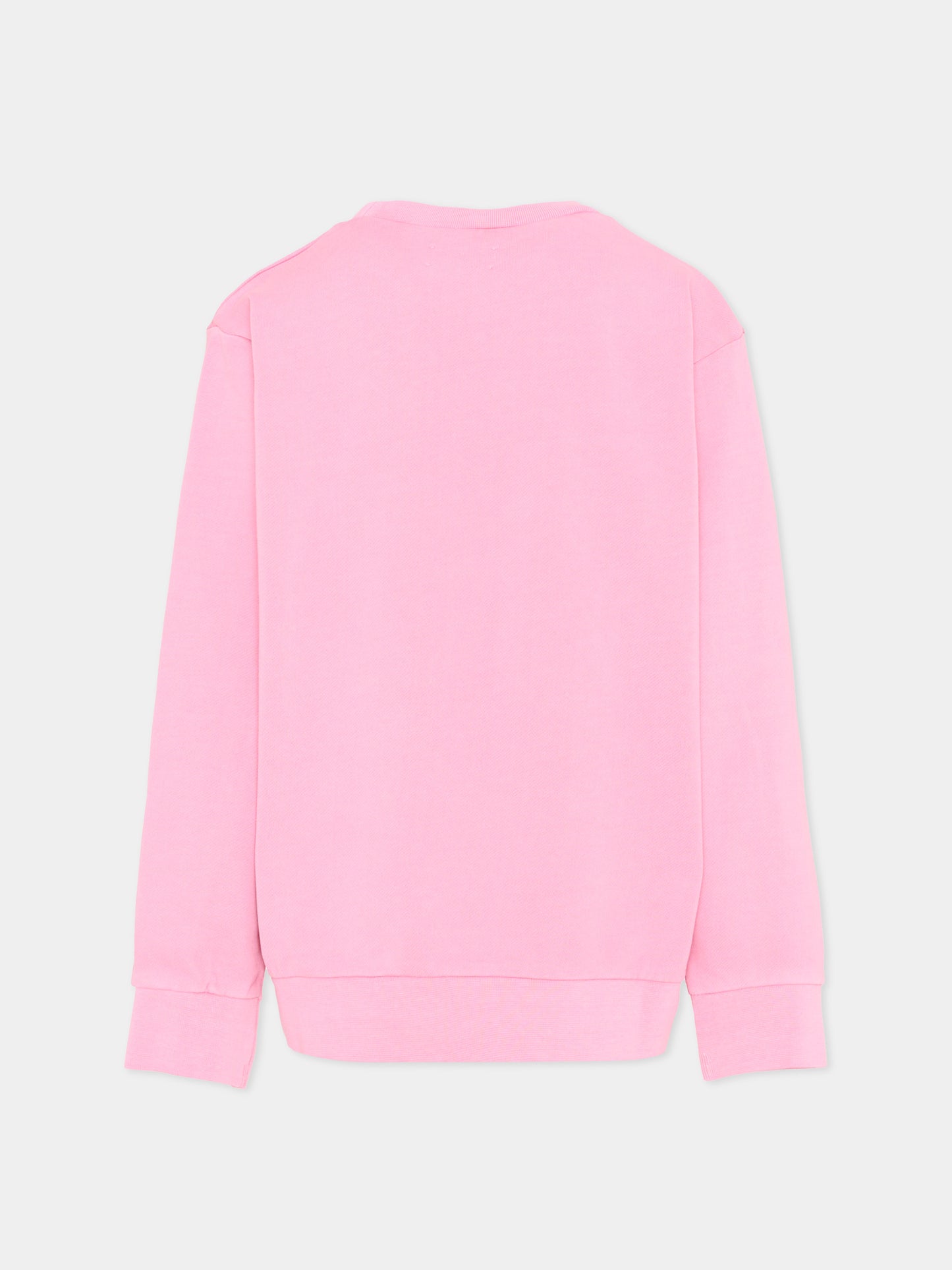 Felpa rosa per bambina con logo,Zadig & Voltaire Kids,X60540 47F