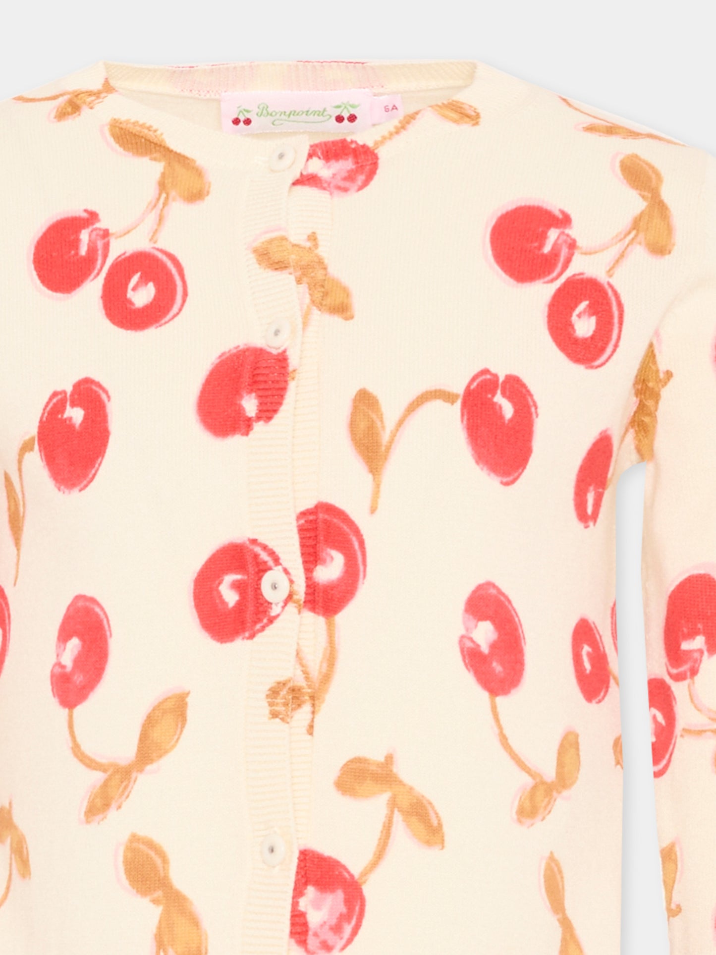 Cardigan multicolor cherry per bambina,Bonpoint,S06GCAK00021 625