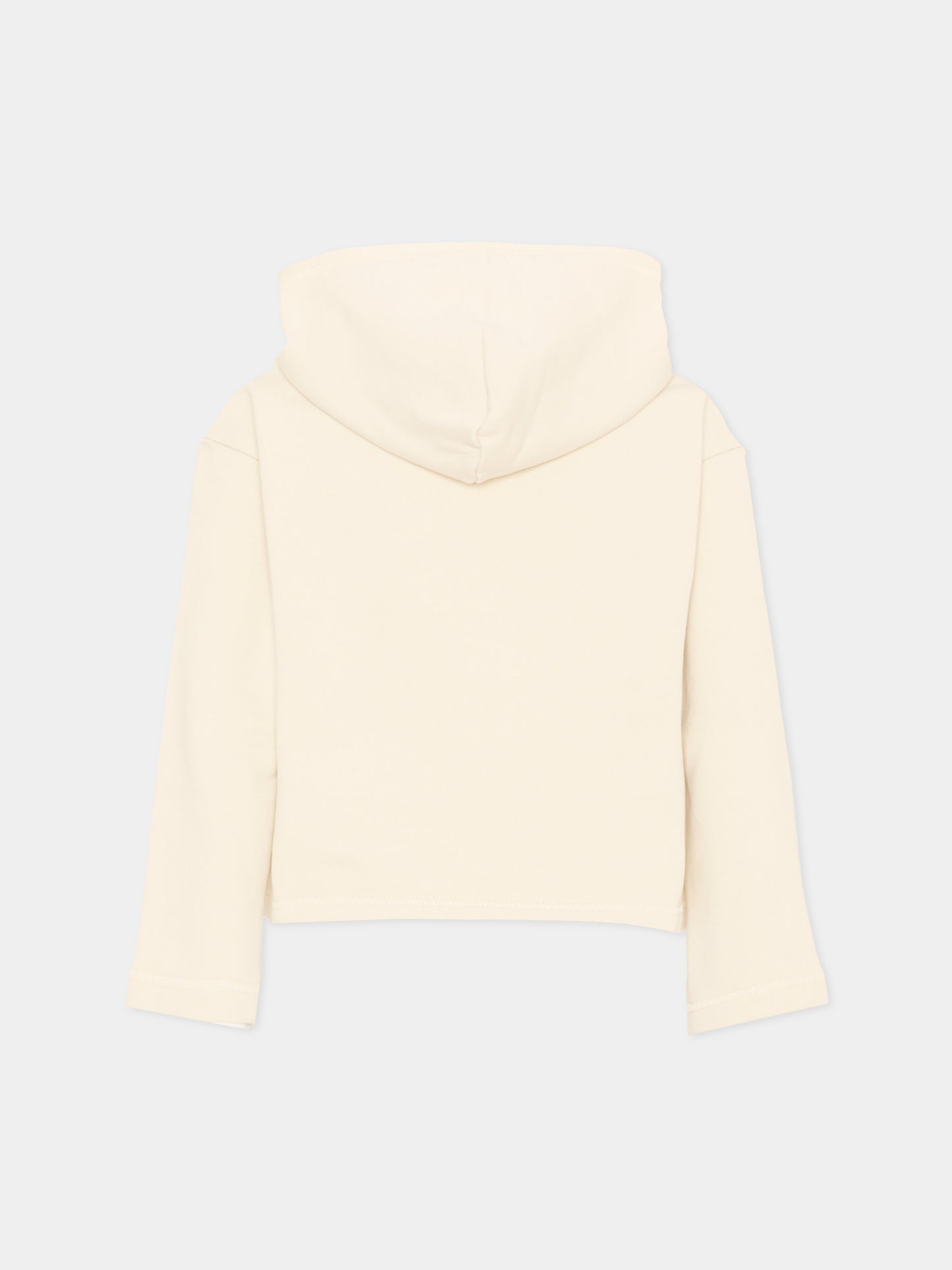 Felpa avorio per bambina con logo,Bonpoint,S06GSWK00008 108