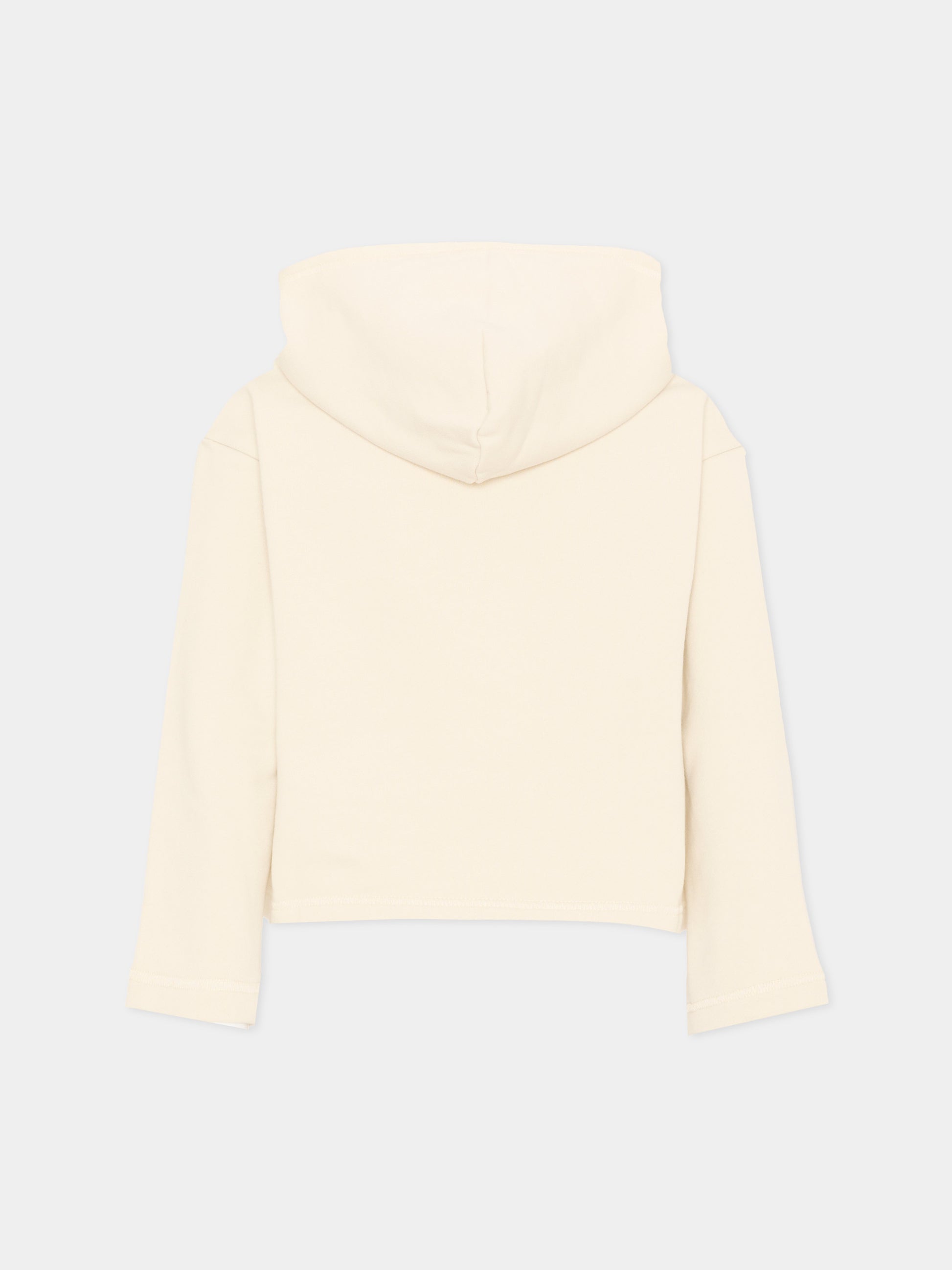 Felpa avorio per bambina con logo,Bonpoint,S06GSWK00008 108