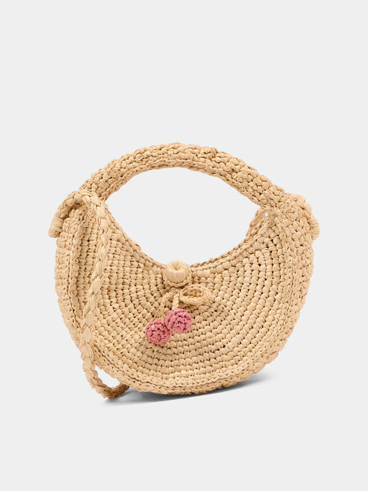 Borsa beige con ciliegie per bambina,Bonpoint,S06GBAW00002 006