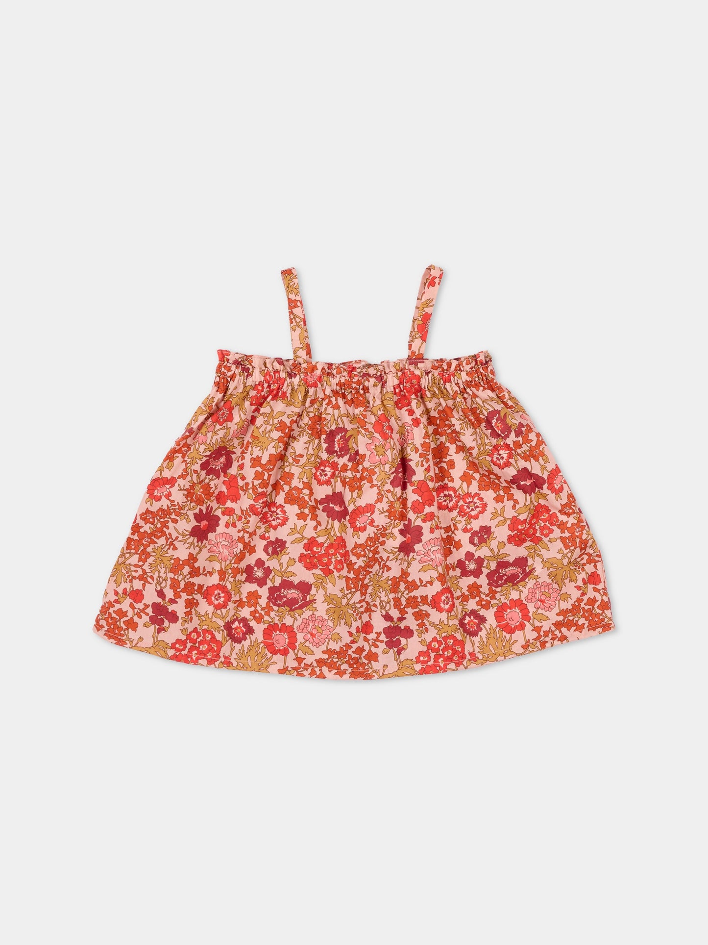 Top multicolor per neonata con stampa floreale,Bonpoint,S06XBLW00010 520