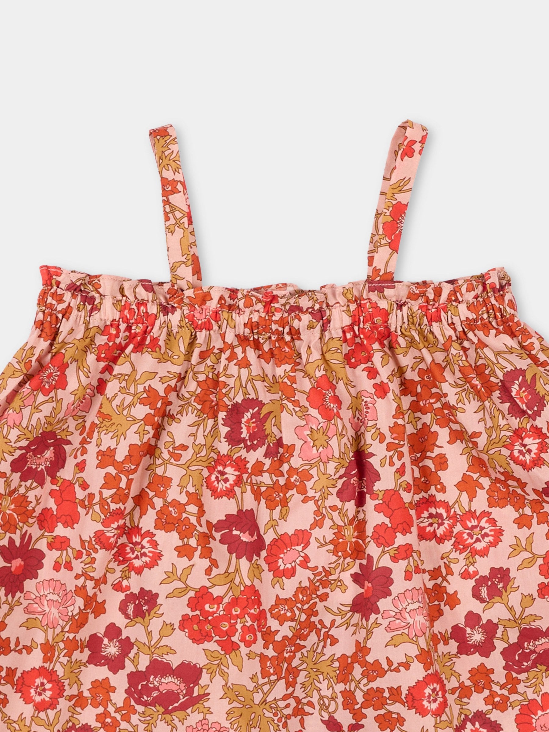 Top multicolor per neonata con stampa floreale,Bonpoint,S06XBLW00010 520