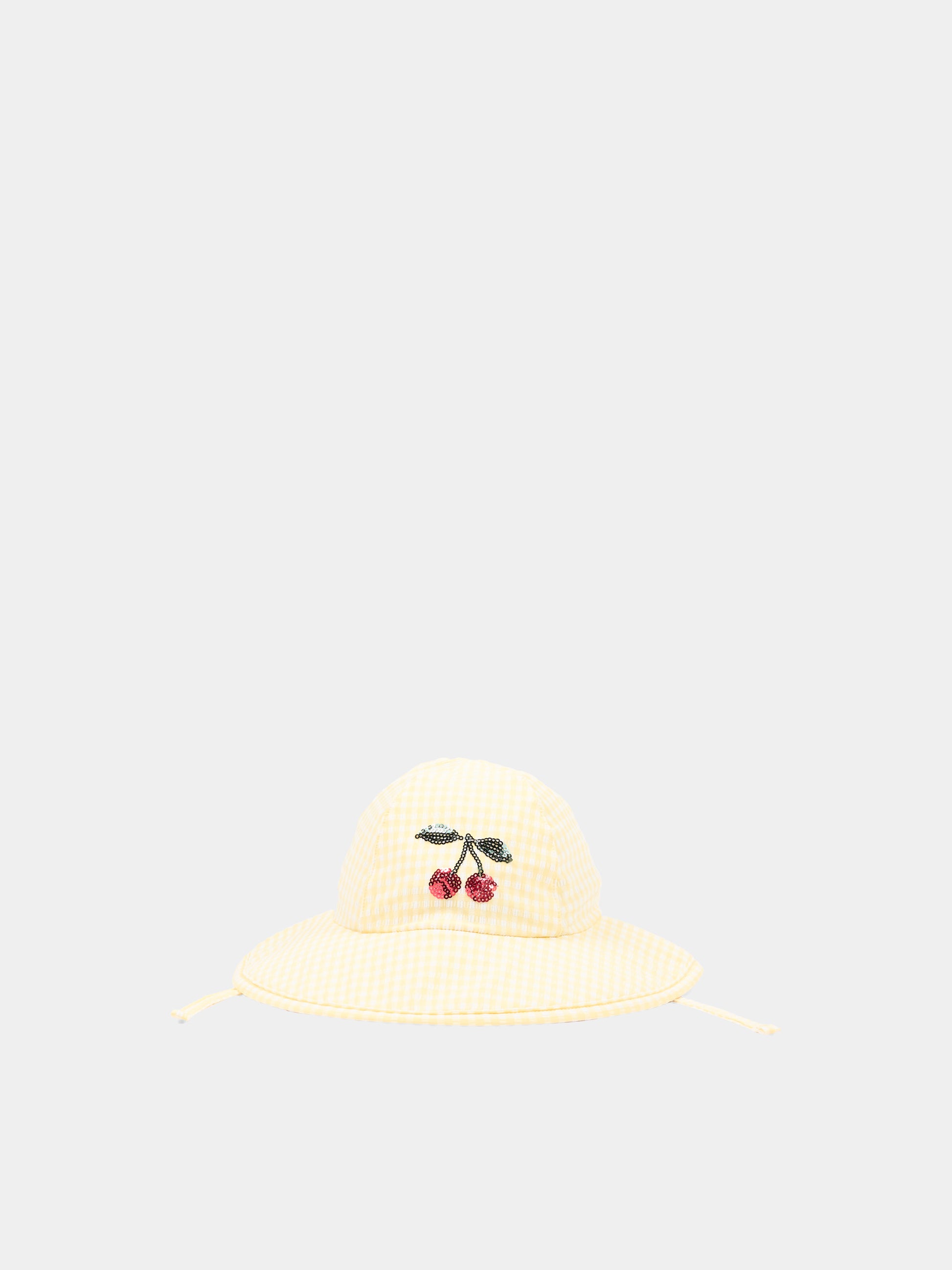 Cloche multicolor vichy per bambina,Konges Sløjd,KS104788 BANANA ALMOND CHECK