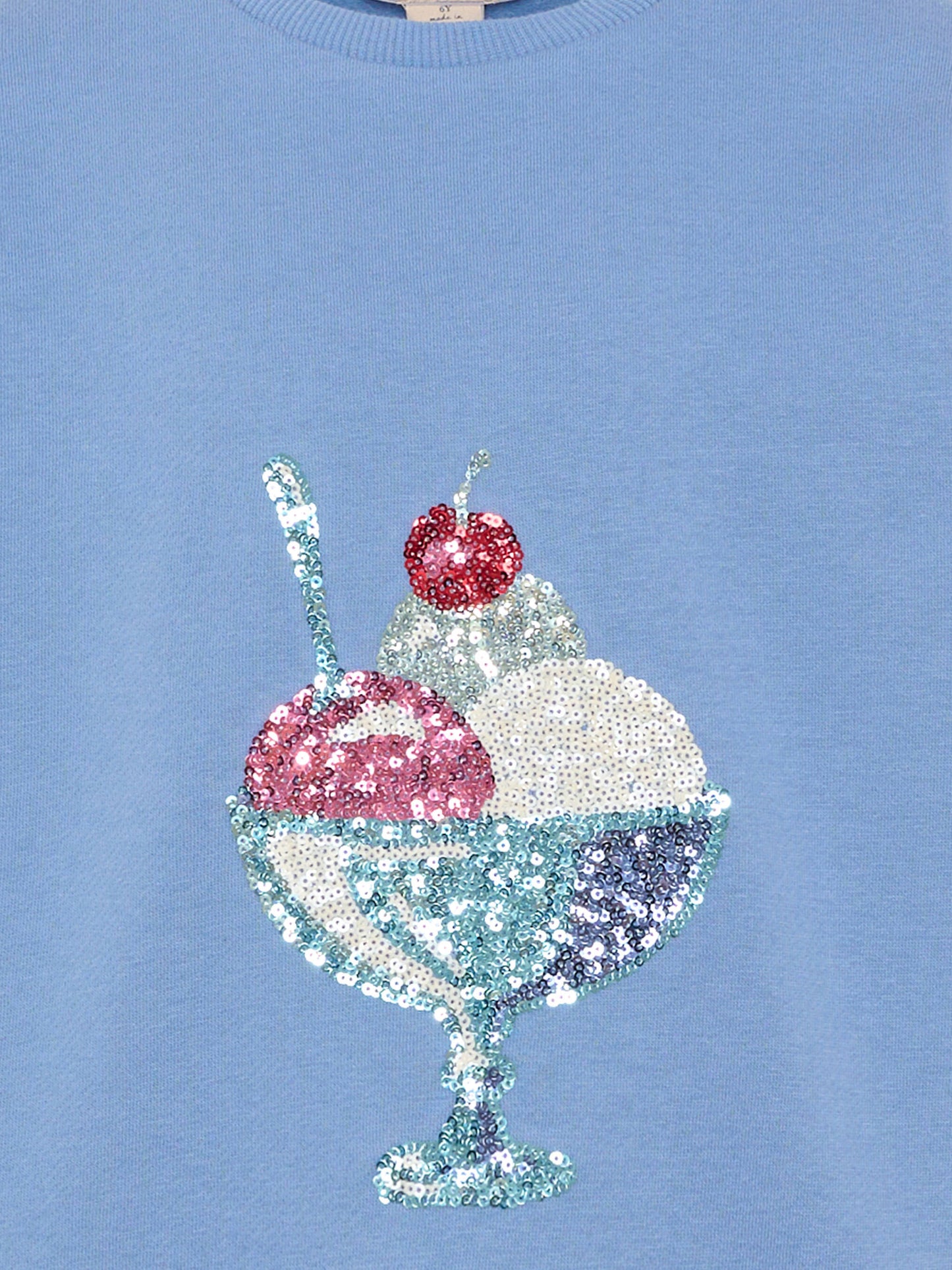 Felpa blu per bambina con gelato,Konges Sløjd,KS104948 COLONY BLUE