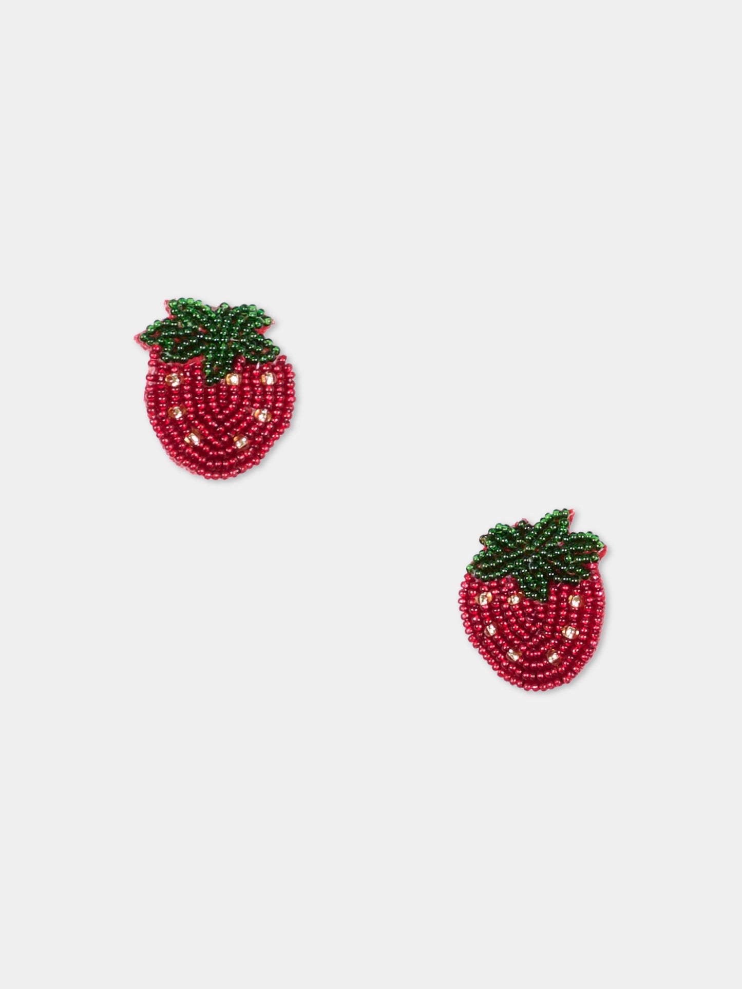 Fermoir rouge pour fille avec des fraises