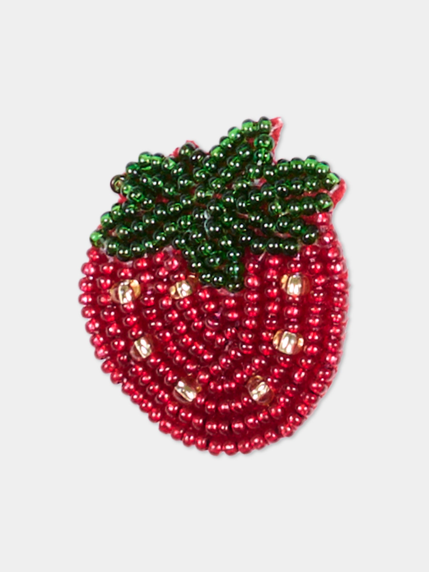 Fermoir rouge pour fille avec des fraises