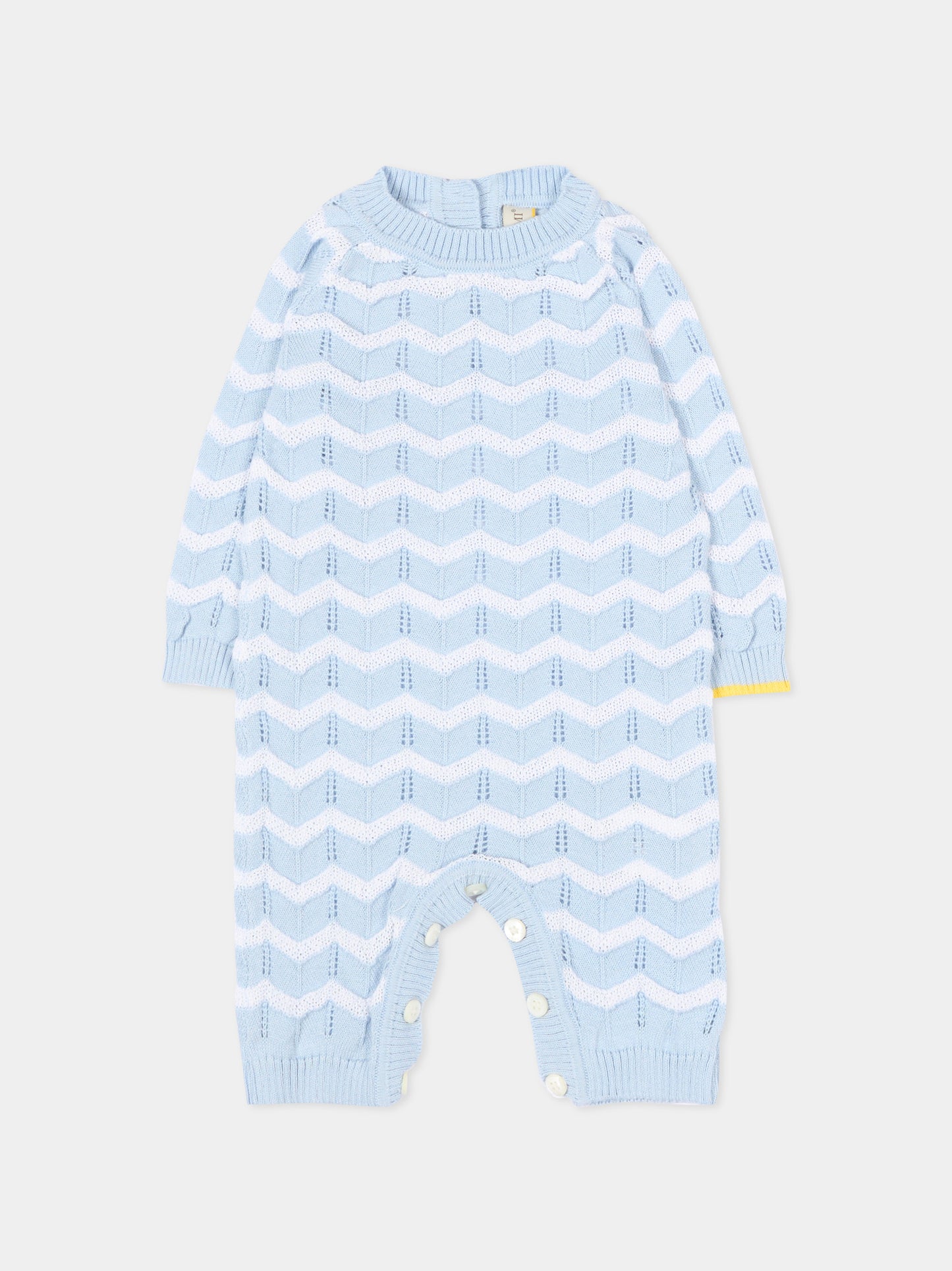Tutina celeste per neonato chevron,Gensami,ROLONG-ZIGRAY-CO SKY BLUE