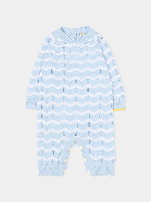 Tutina celeste per neonato chevron,Gensami,ROLONG-ZIGRAY-CO SKY BLUE