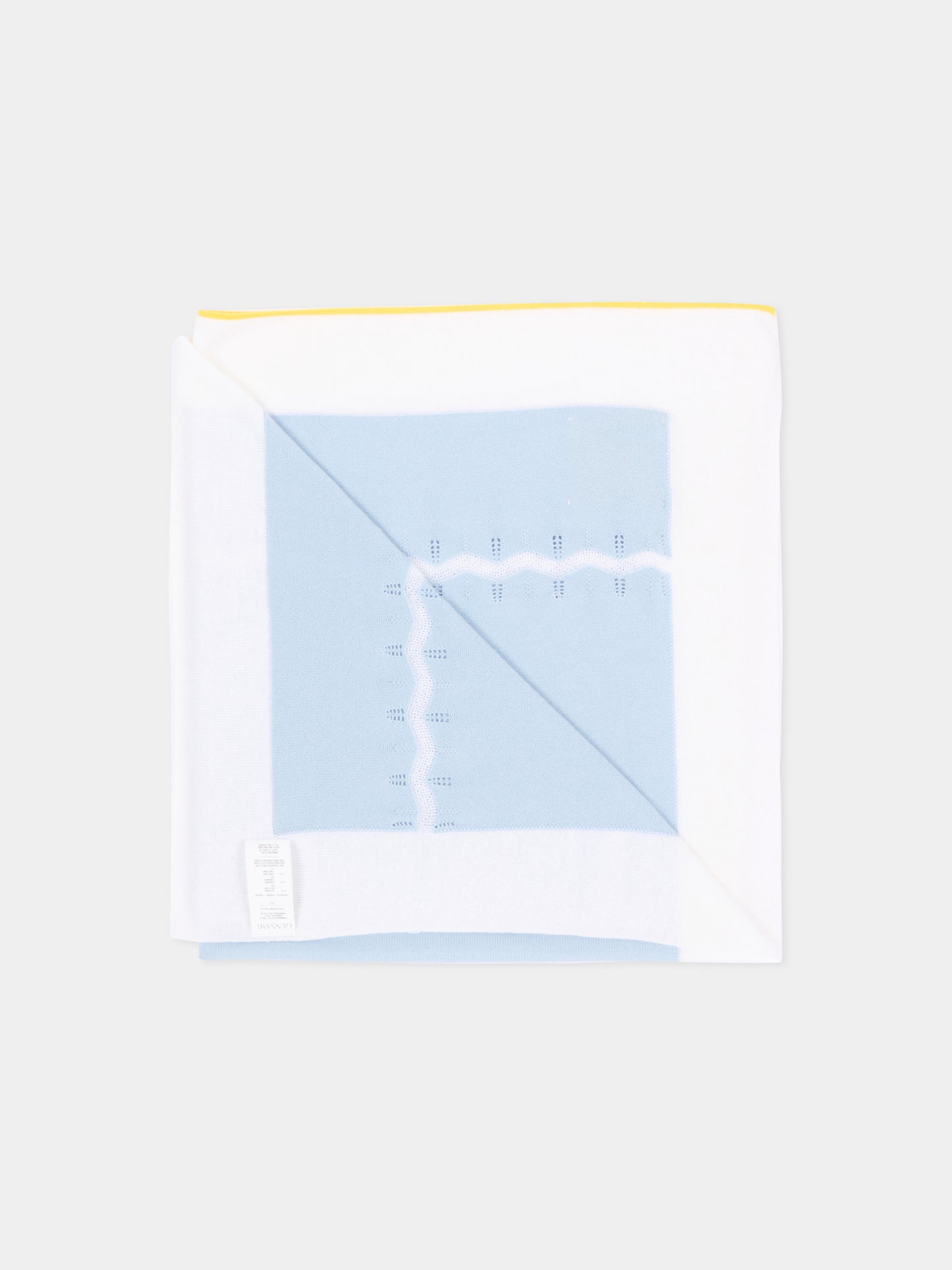Coperta celeste per neonato chevron,Gensami,BLA-ZIGRAY-CO SKY BLUE