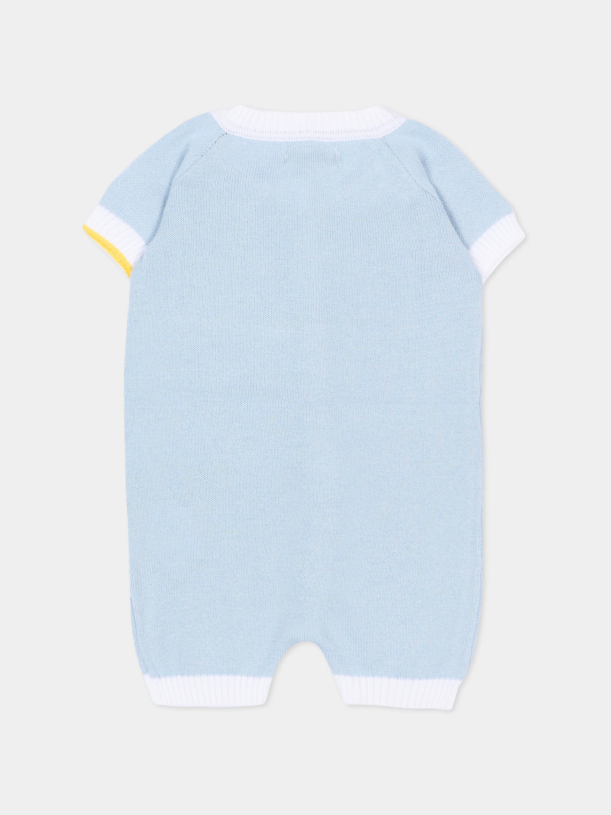 Pagliaccetto celeste per neonato con alpaca,Gensami,ROSHORT-ALPPOCKET-CO SKY BLUE