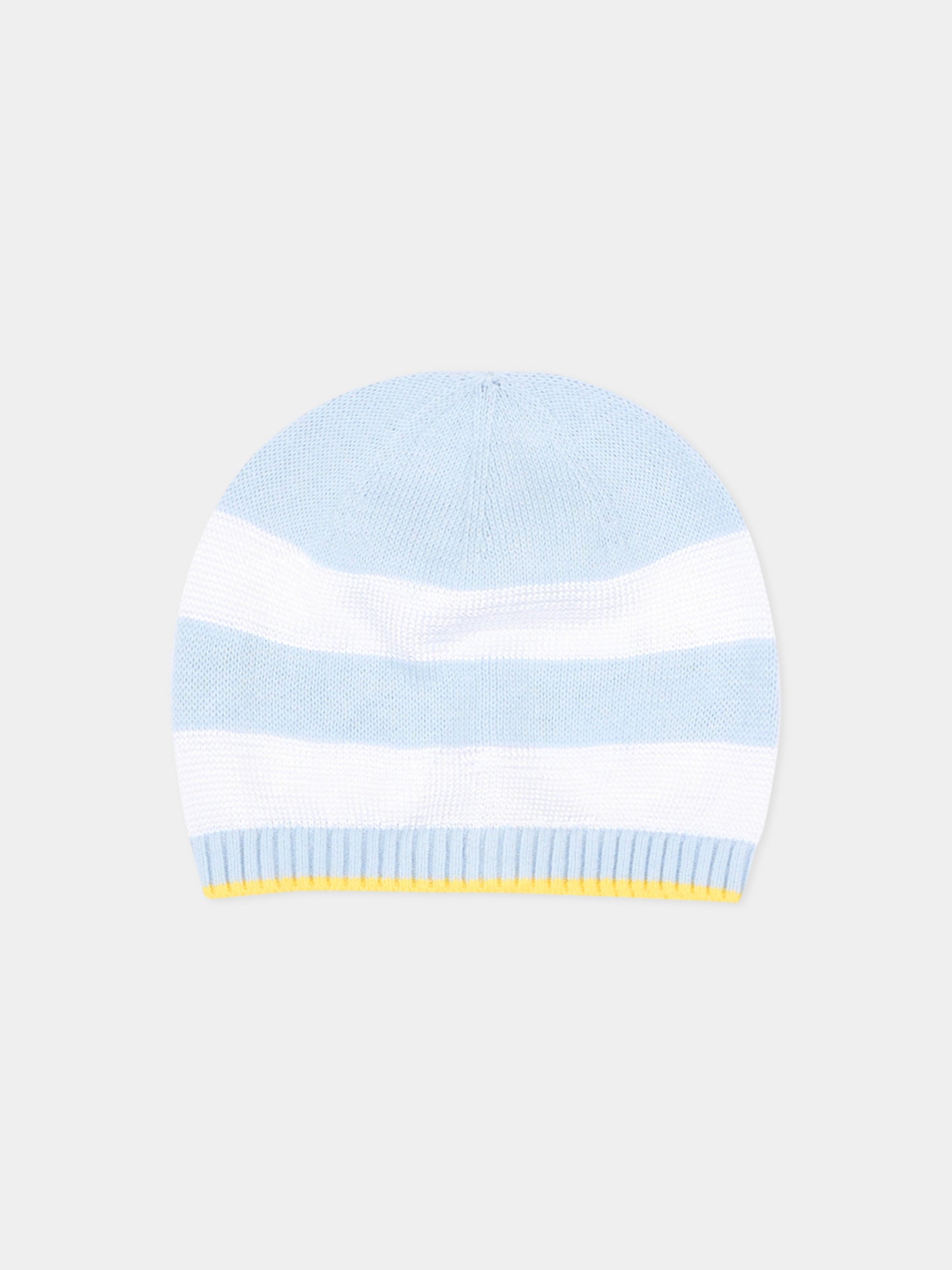 Cappello celeste a righe per neonato,Gensami,HAT-STRIPES-CO SKY BLUE