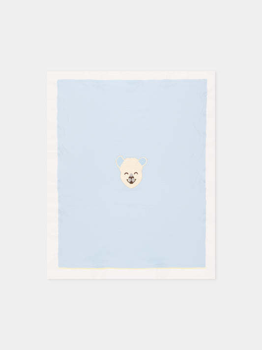 Coperta celeste per neonato con alpaca,Gensami,BLA-ALP-J LIGHT BLUE