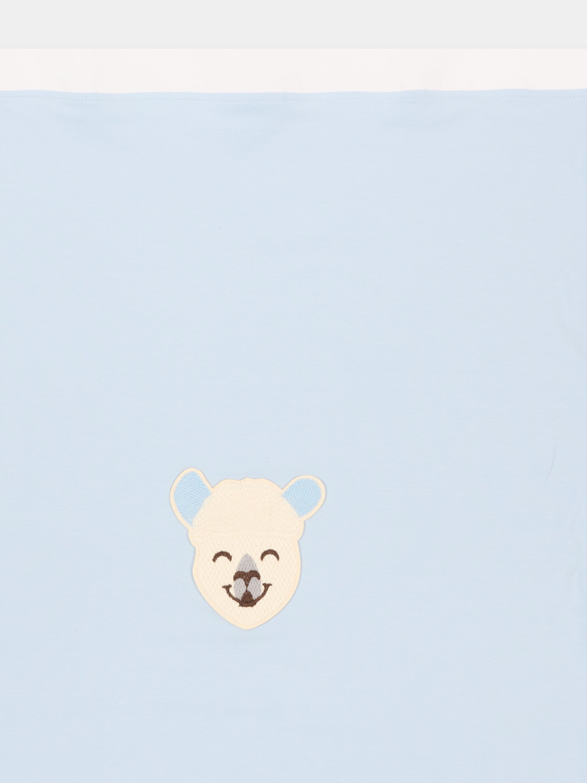 Coperta celeste per neonato con alpaca,Gensami,BLA-ALP-J LIGHT BLUE