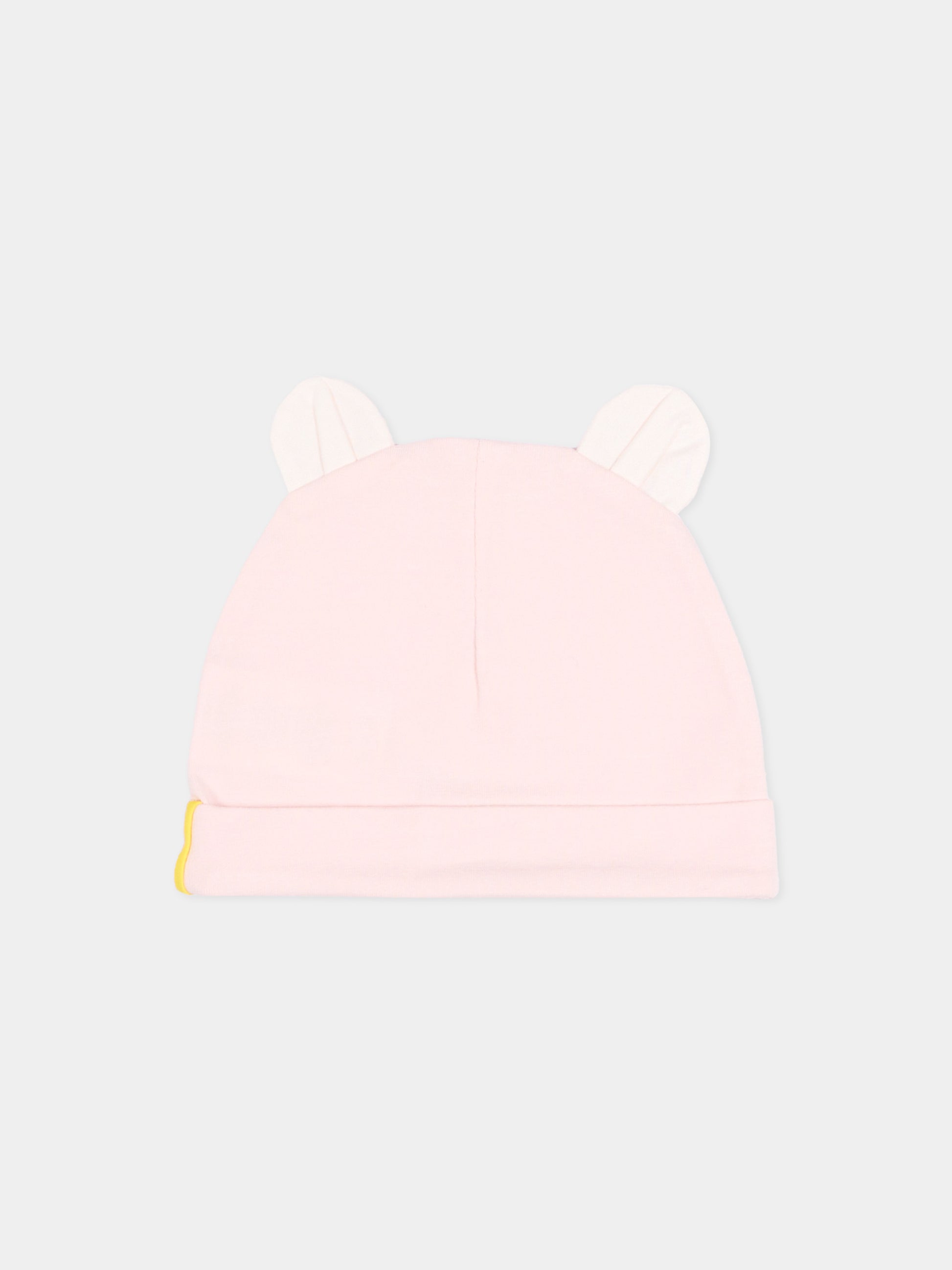 Cappellino rosa per neonata con orecchie,Gensami,LIGHTHAT-ALP-J LIGHT PINK