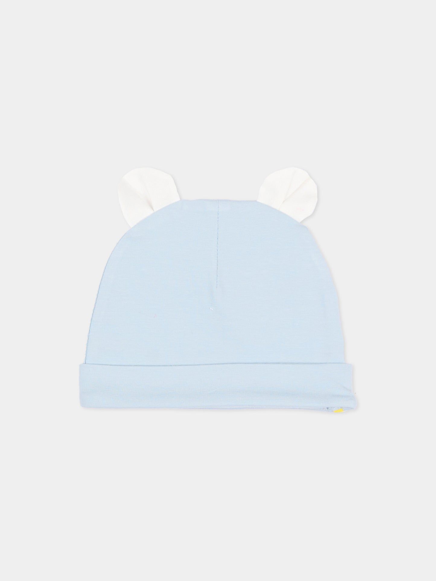 Cappello celeste per neonato con orecchie,Gensami,LIGHTHAT-ALP-J LIGHT BLUE