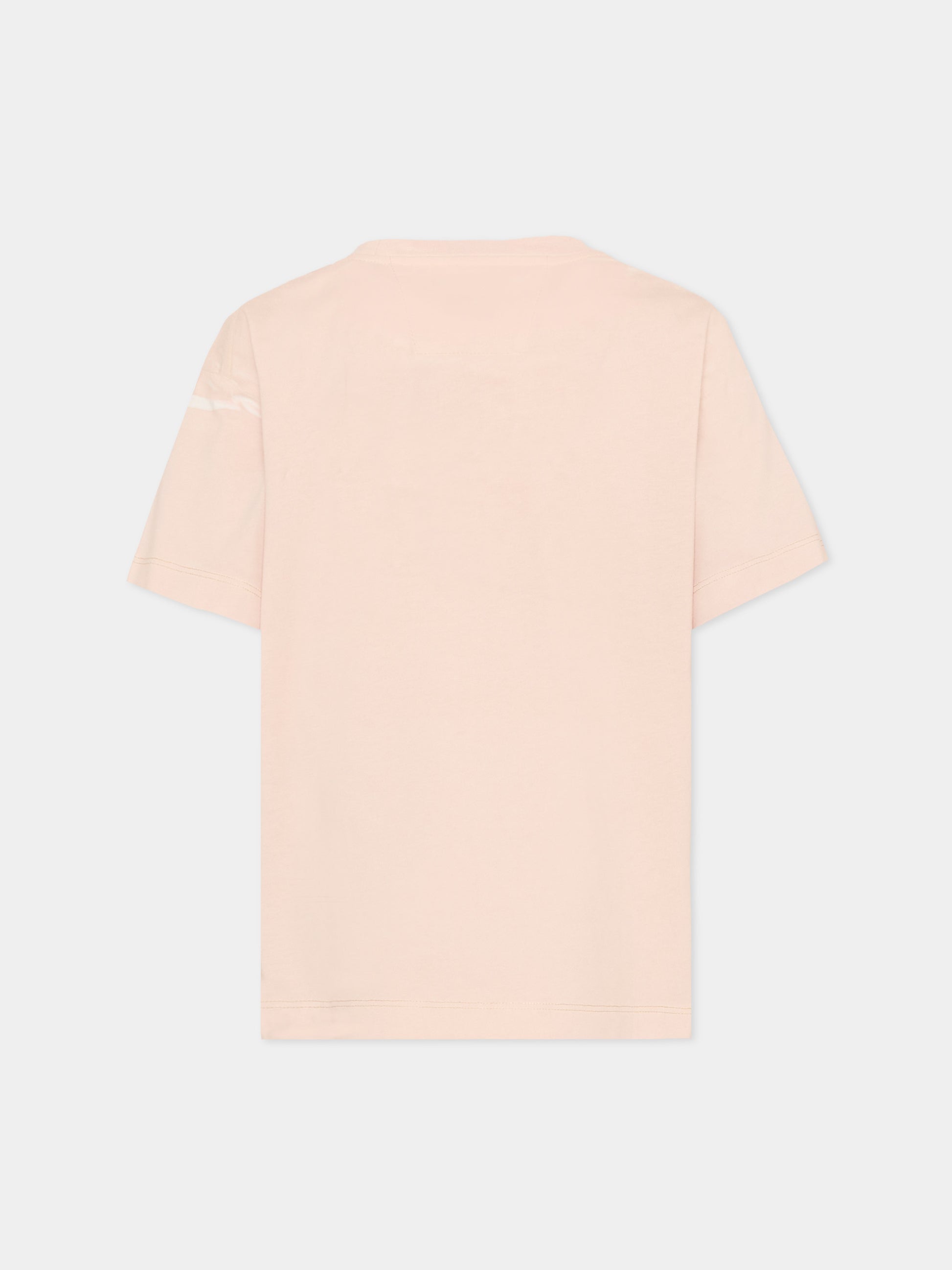 T-Shirt beige per bambino con logo,C. P. Company,CNM00Q-LAA17 10135