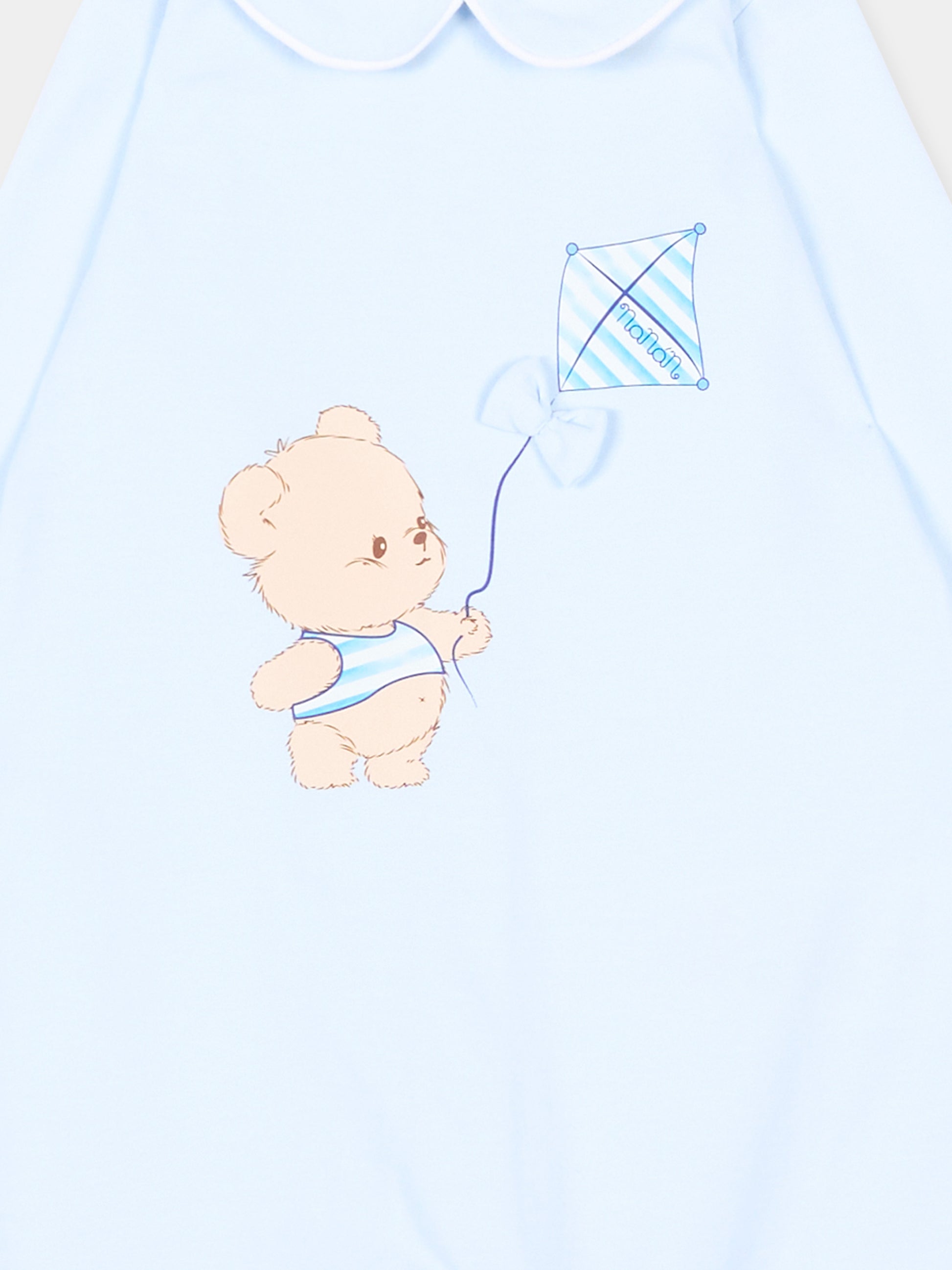 Tutina azzurra per neonato con orsetto,Nanán,E26010A