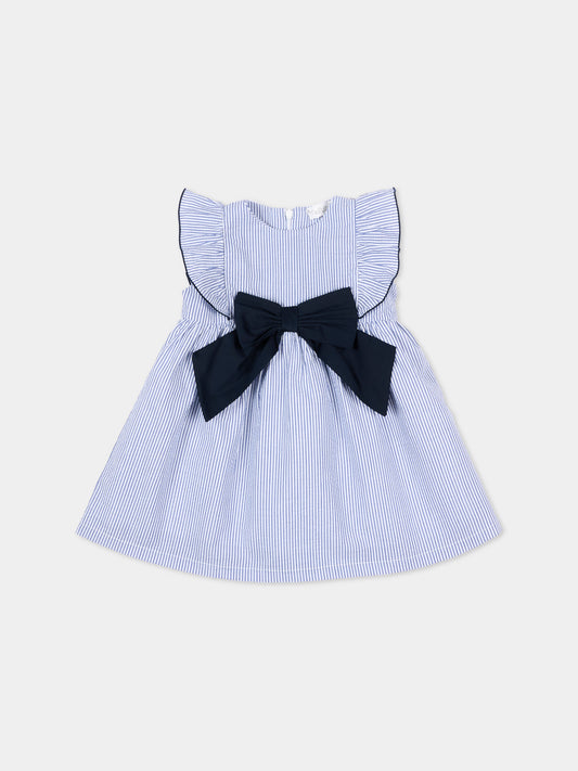 Vestito blu a righe per neonata,Nanán,E26485BL