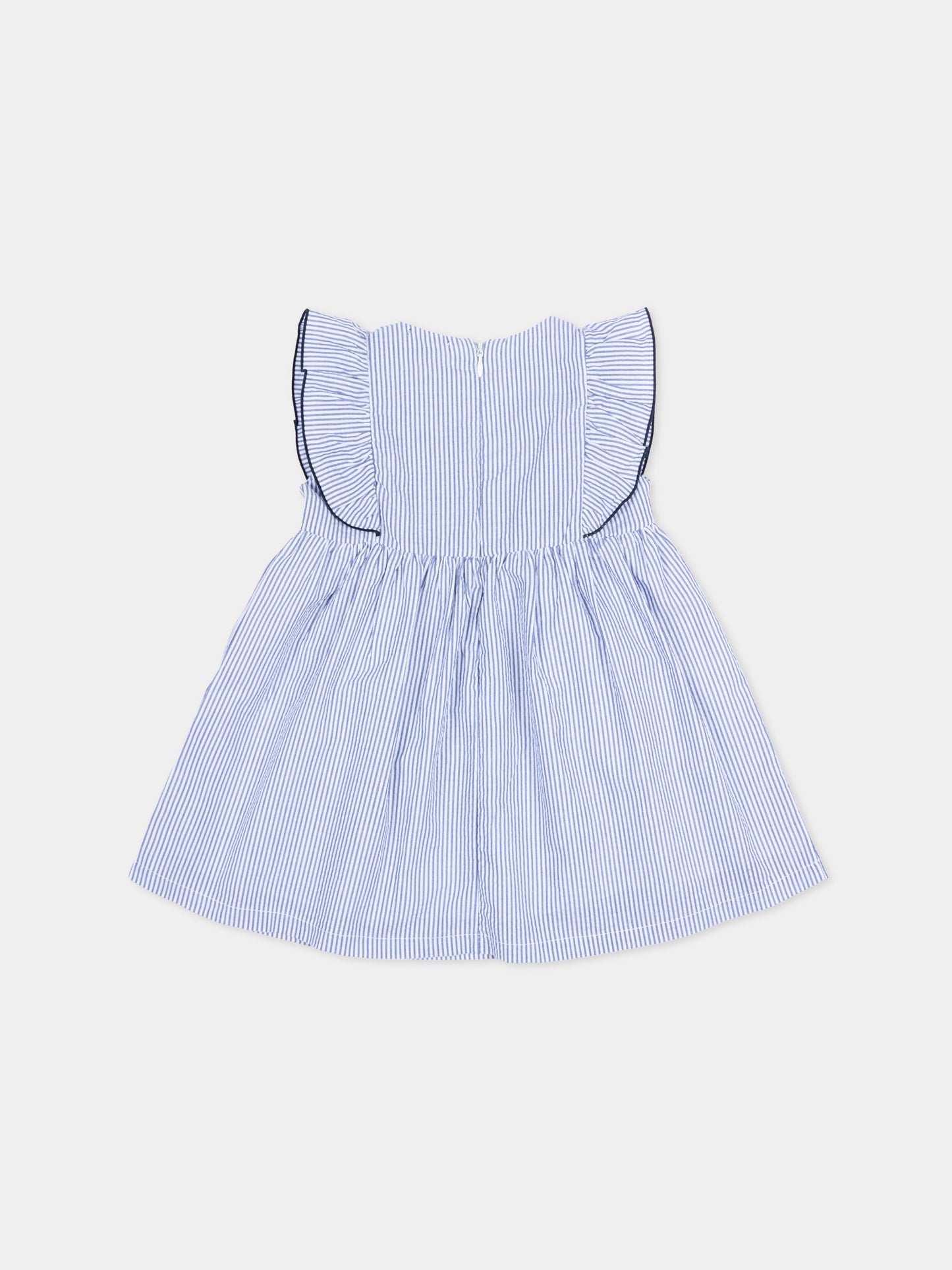 Vestito blu a righe per neonata,Nanán,E26485BL