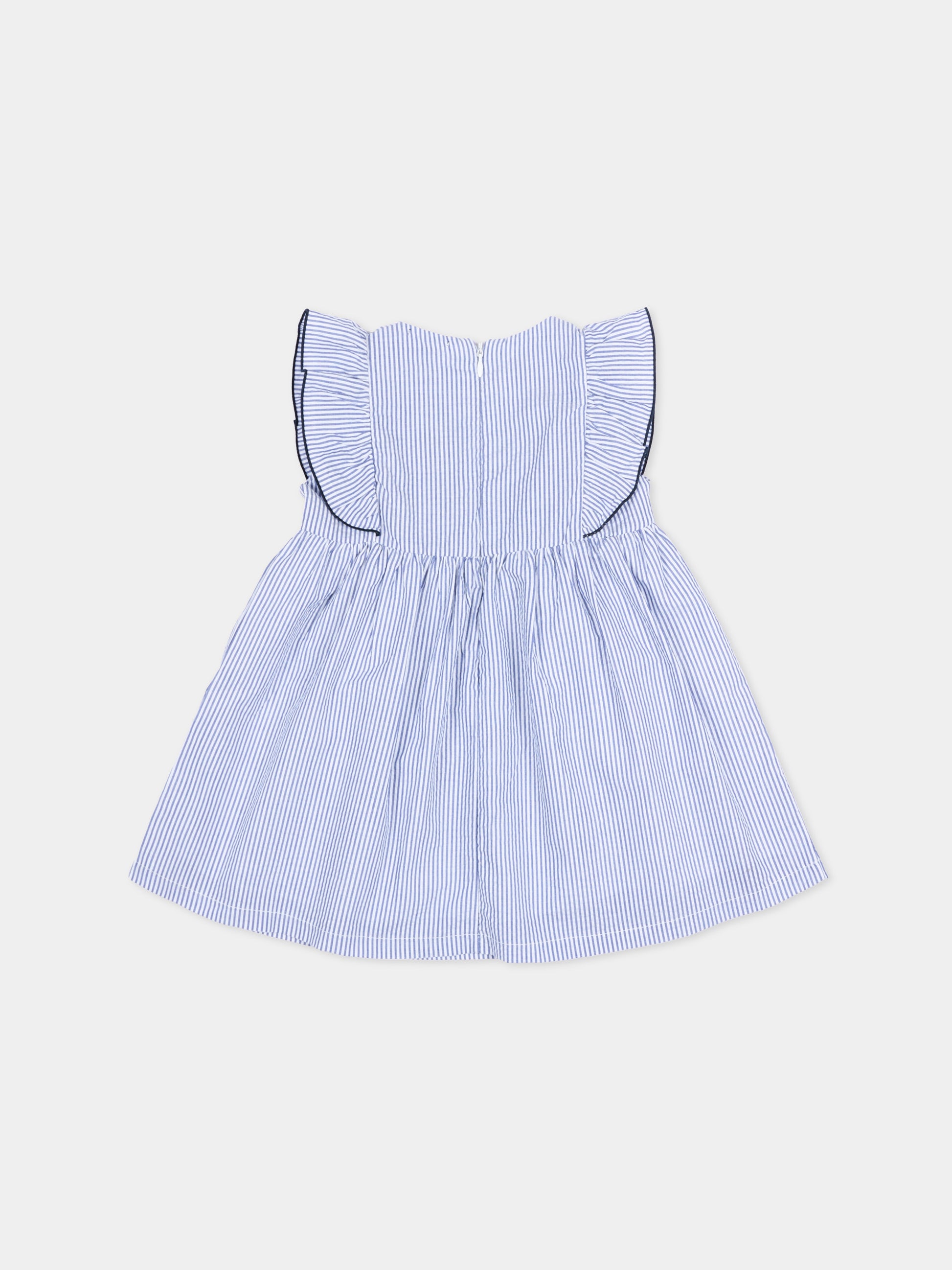 Vestito blu a righe per neonata,Nanán,E26485BL