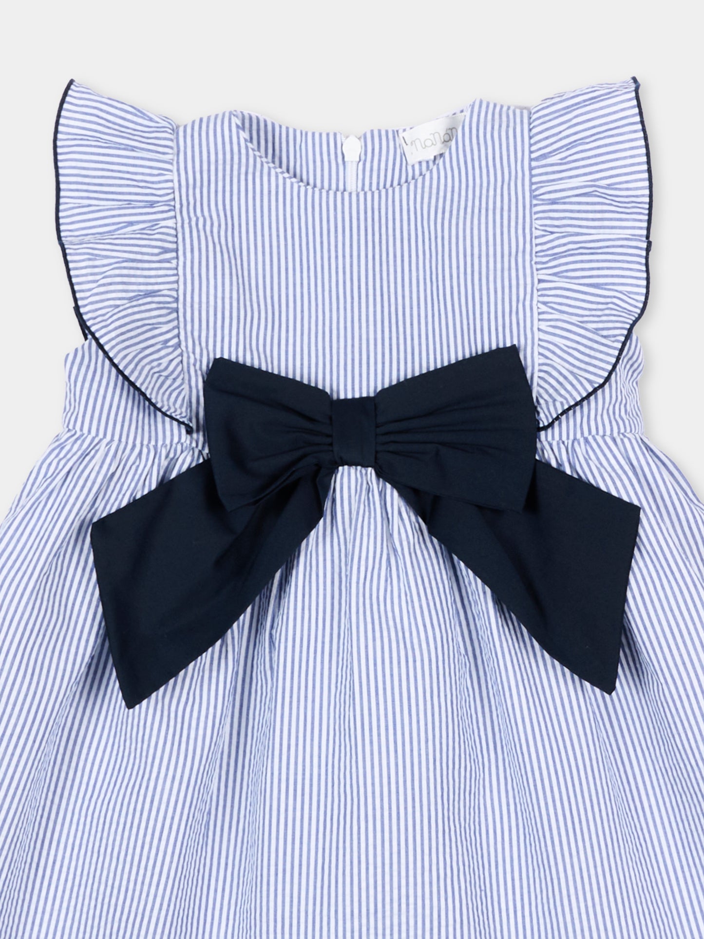 Vestito blu a righe per neonata,Nanán,E26485BL