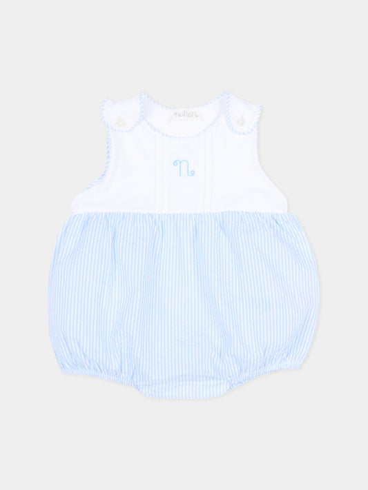 Pagliaccetto bianco per neonato a righe,Nanán,E26129B