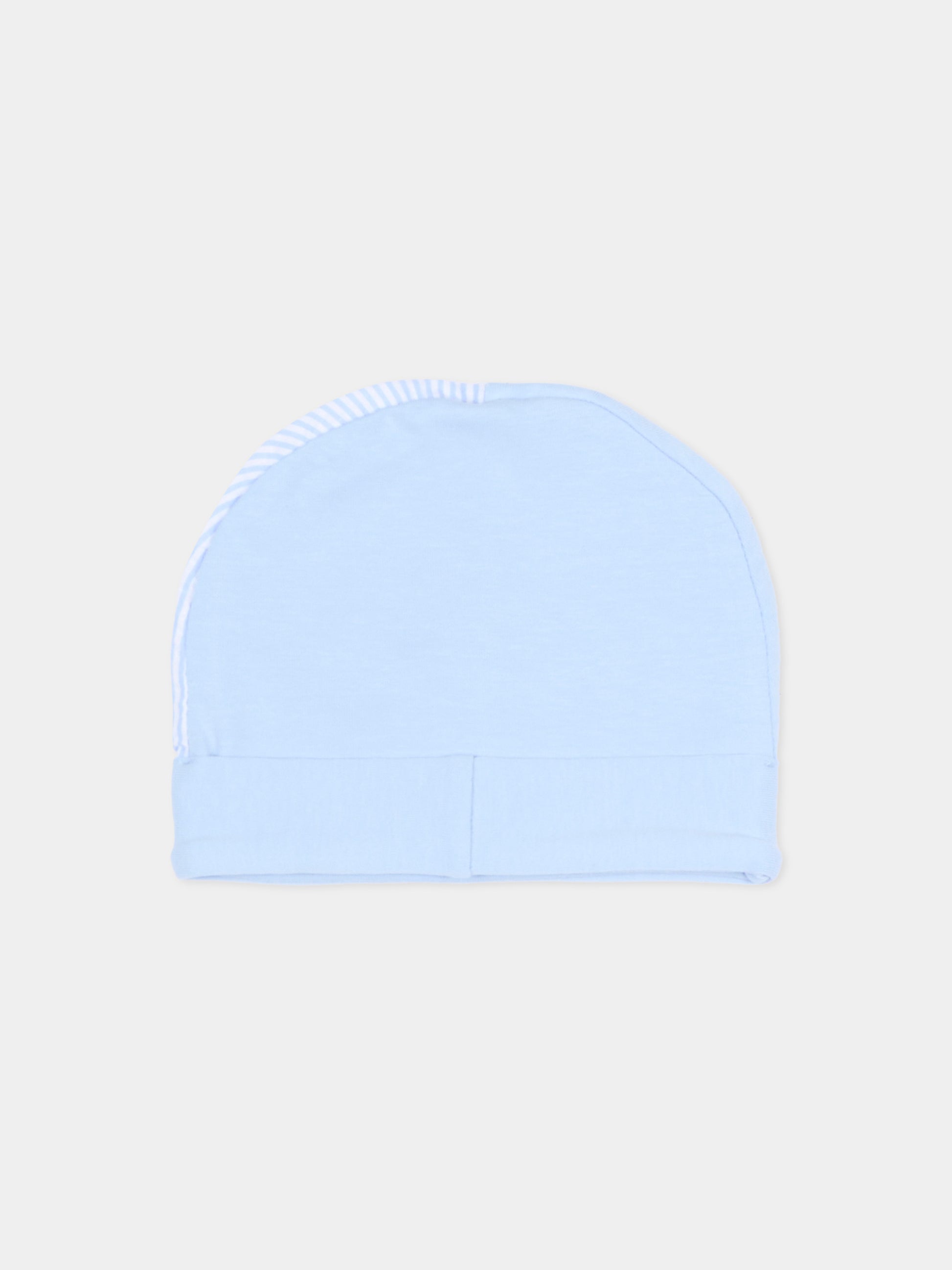 Cappello azzurro per neonato a righe,Nanán,E26131A