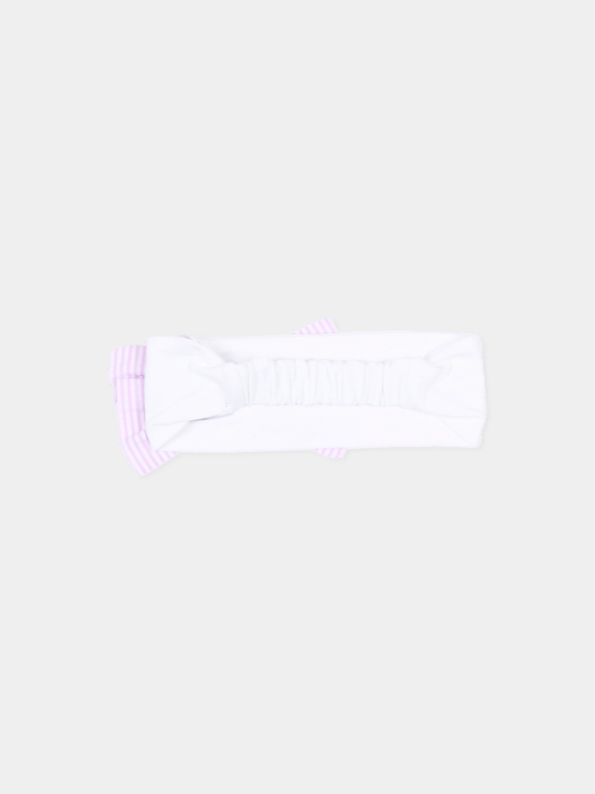 Fascia bianca con fiocco per neonata,Nanán,E26477L