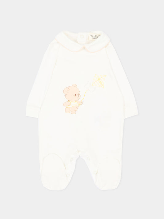 Tutina avorio con orsetto per neonati,Nanán,E26010OW
