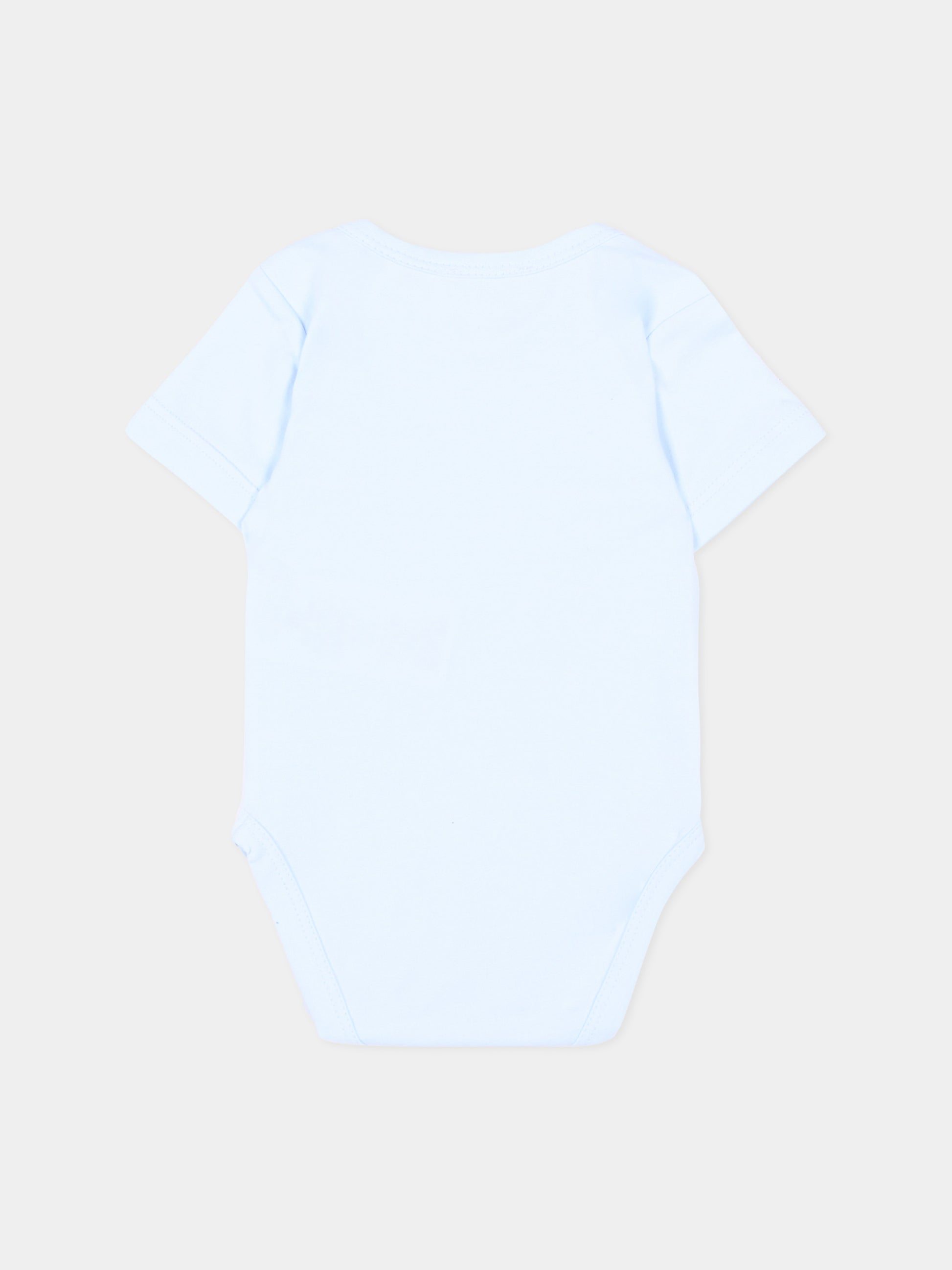 Body azzurro per neonato con orsetto,Nanán,E26014A