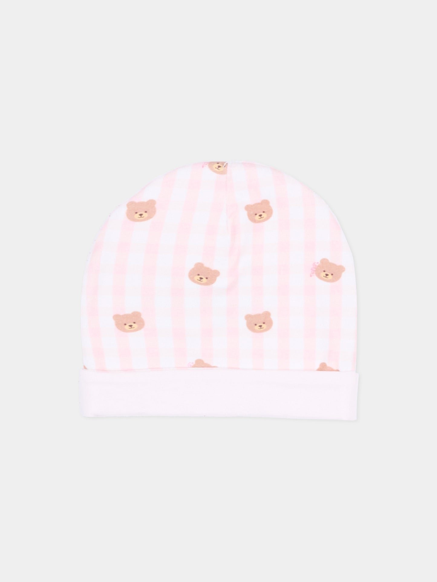 Cappello rosa per neonata con teddy bear,Nanán,E26020R